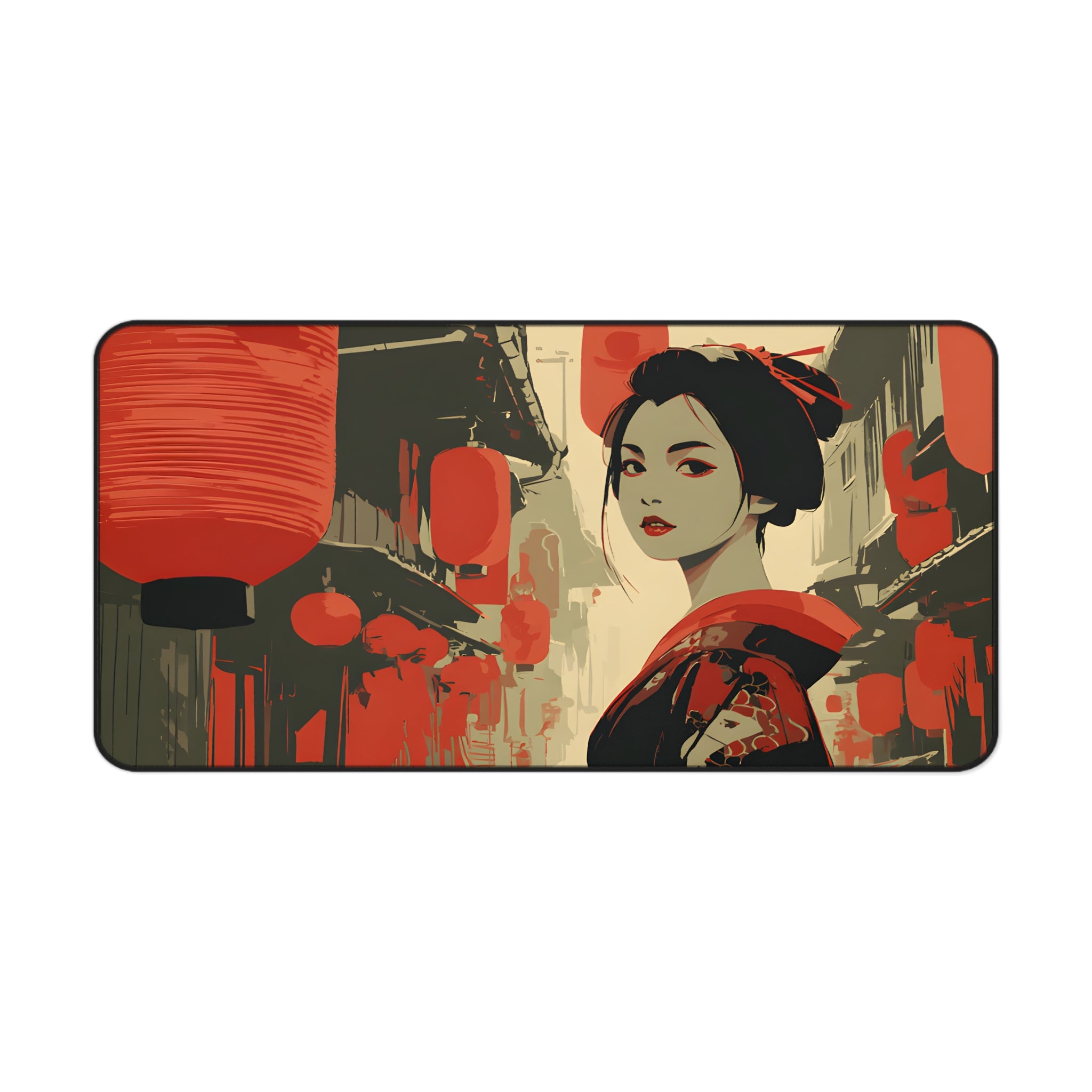 Geisha Lanterns Desk Mat