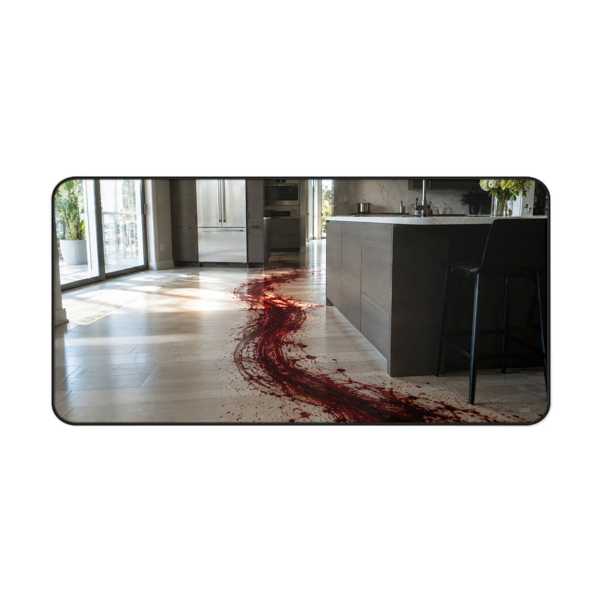 Scary Blood Trail Desk Mat