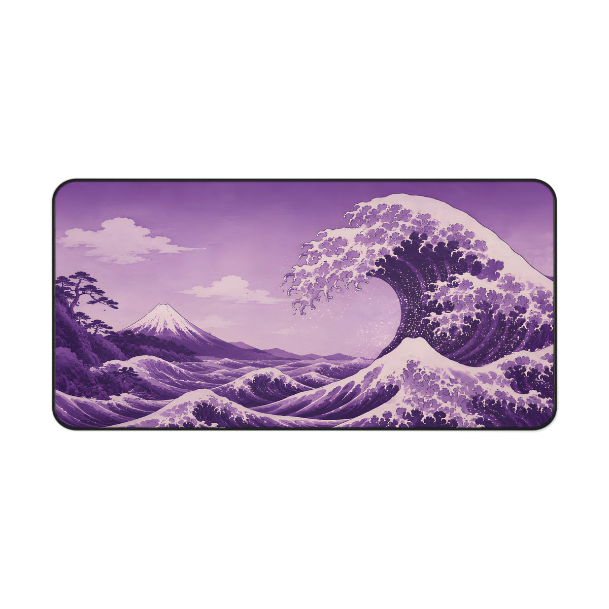 Purple Great Wave Desk Mat