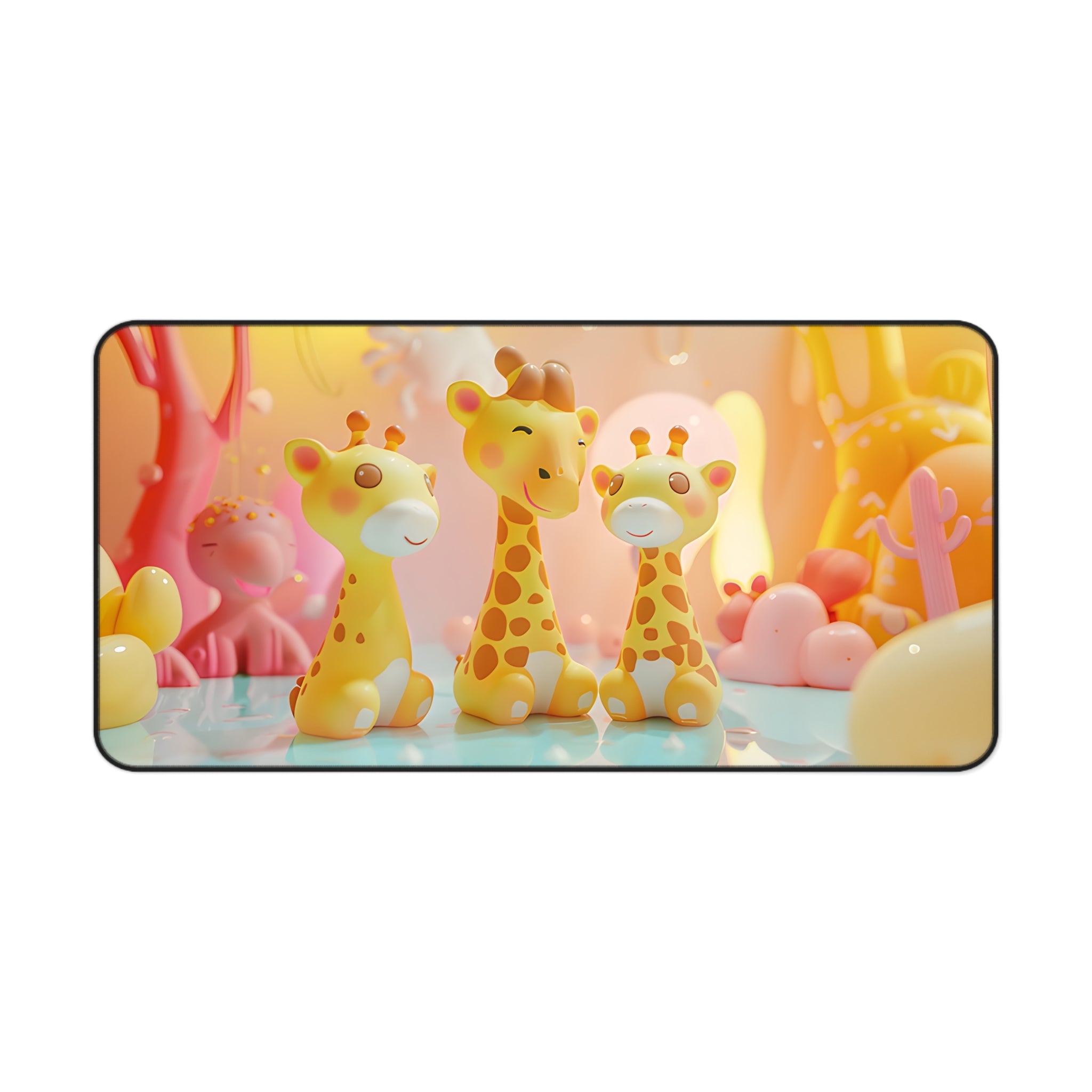 Giraffe Family Desk Mat