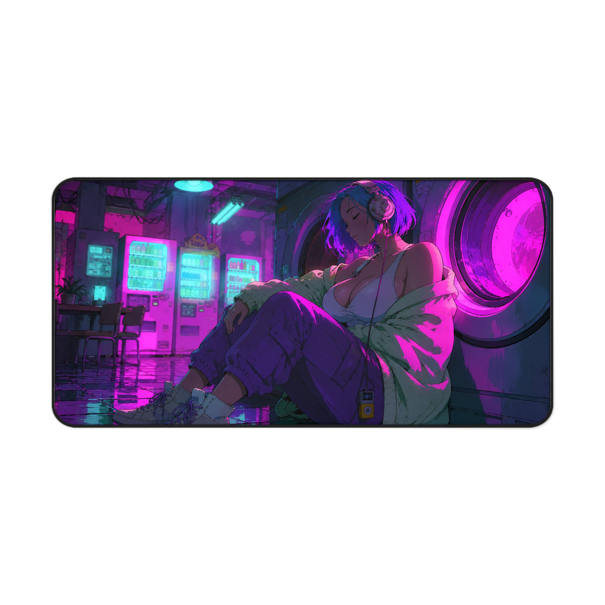 Neon Lounge Girl Desk Mat