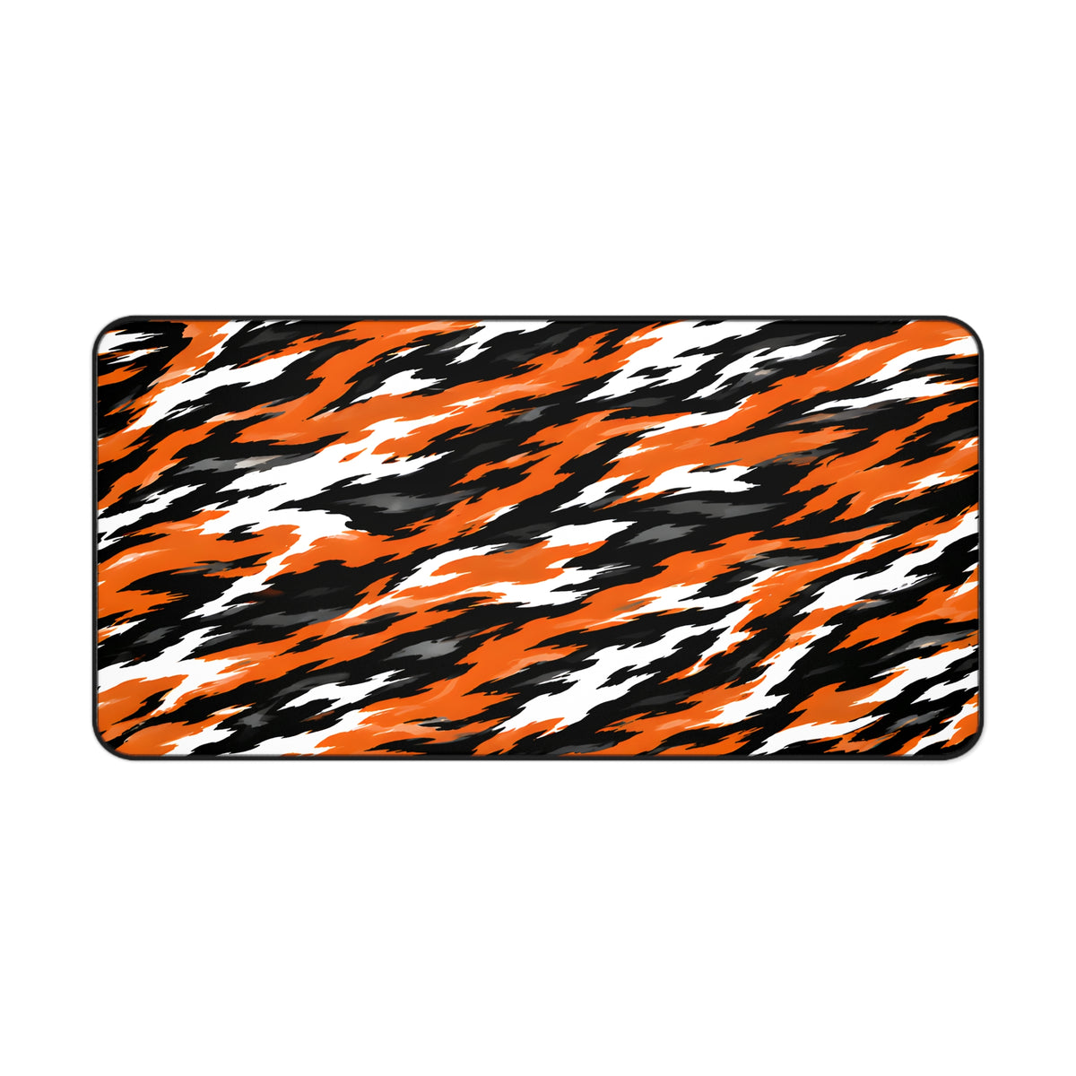 Orange Tiger Stripe Desk Mat
