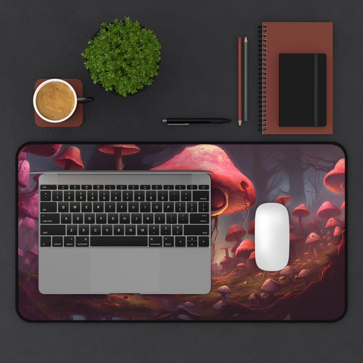Mushroom Skull Desk Mat