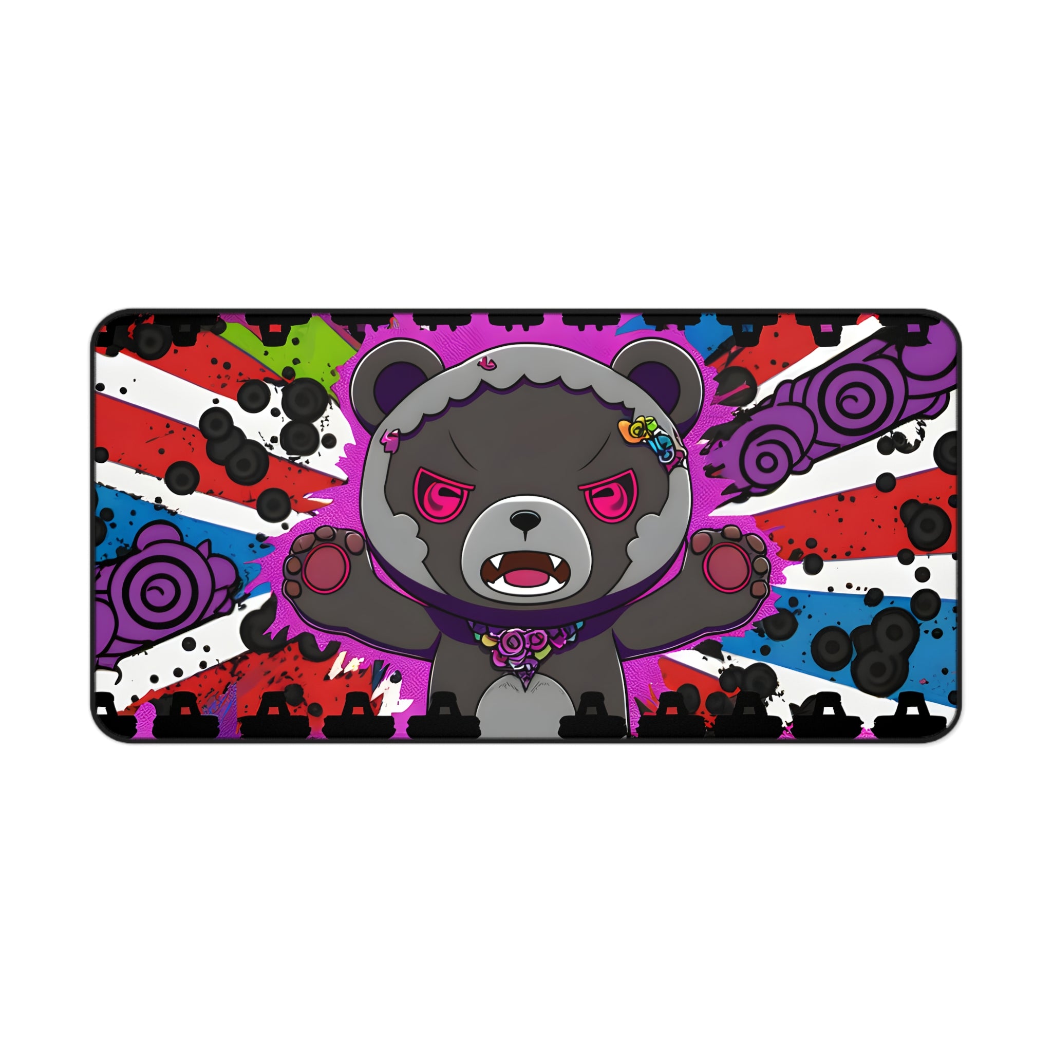 Angry Gothic Bear Desk Mat