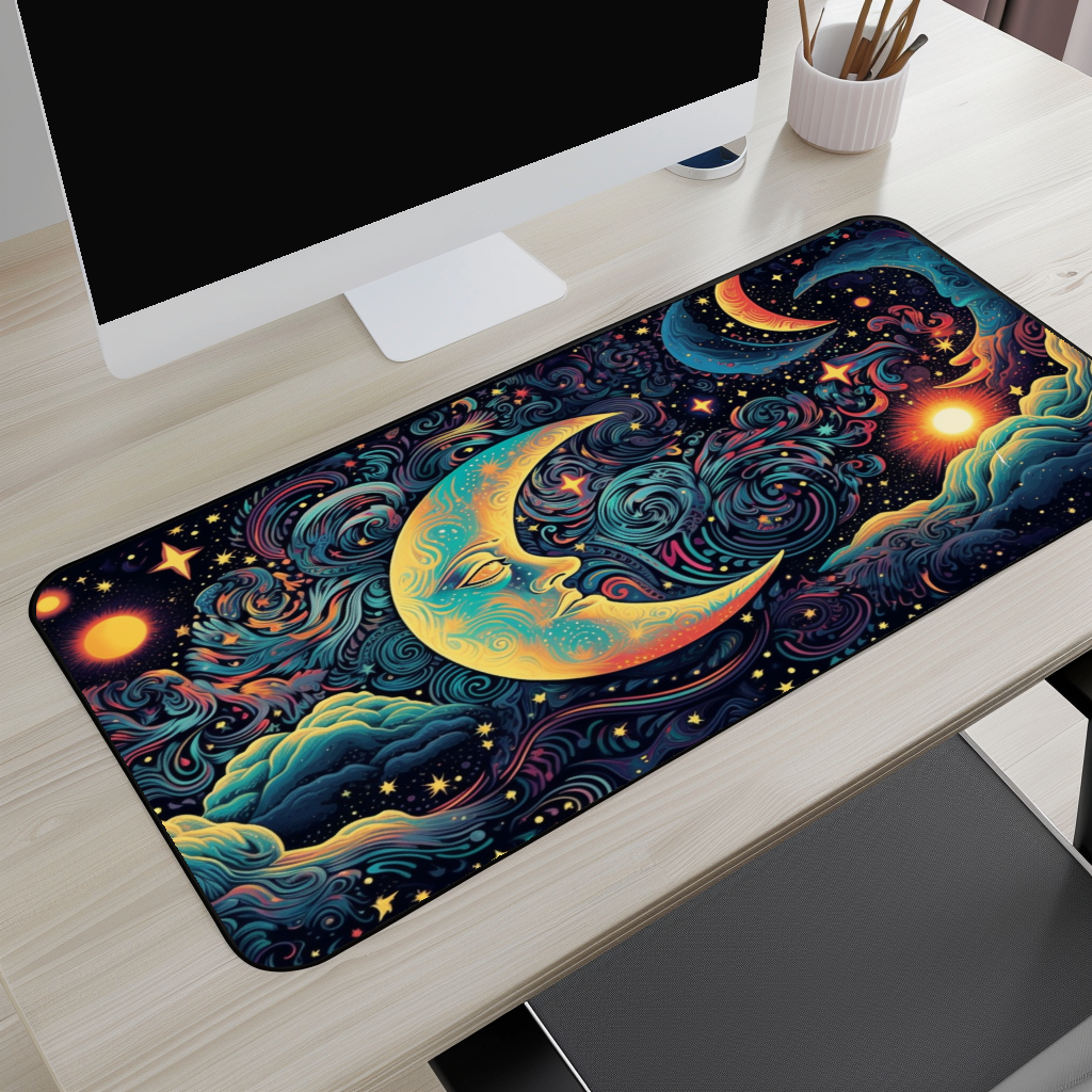 Celestial Moon & Stars Desk Mat