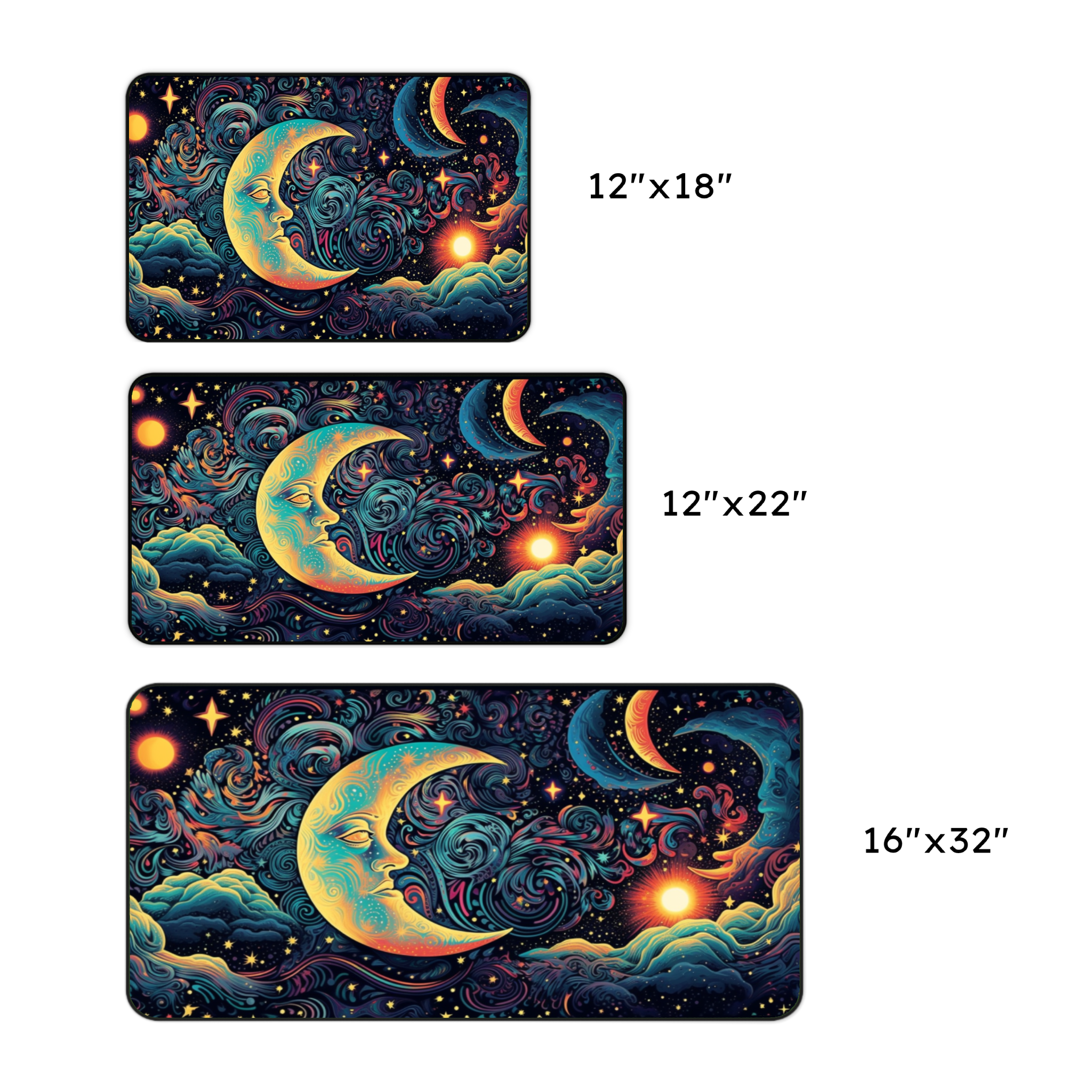 Celestial Moon & Stars Desk Mat