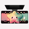Kawaii Colorful Star Desk Mat