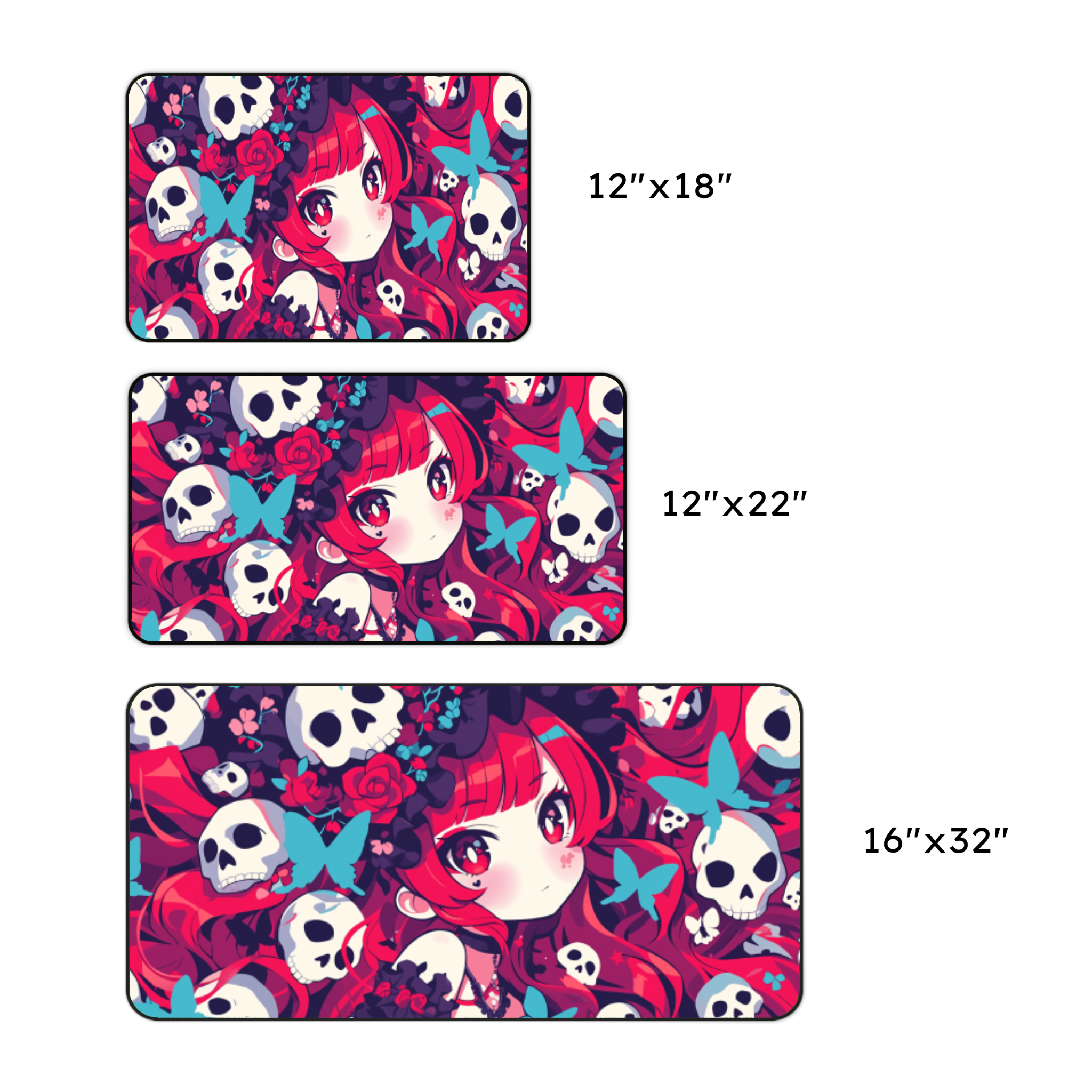 Crimson Bloom Desk Mat