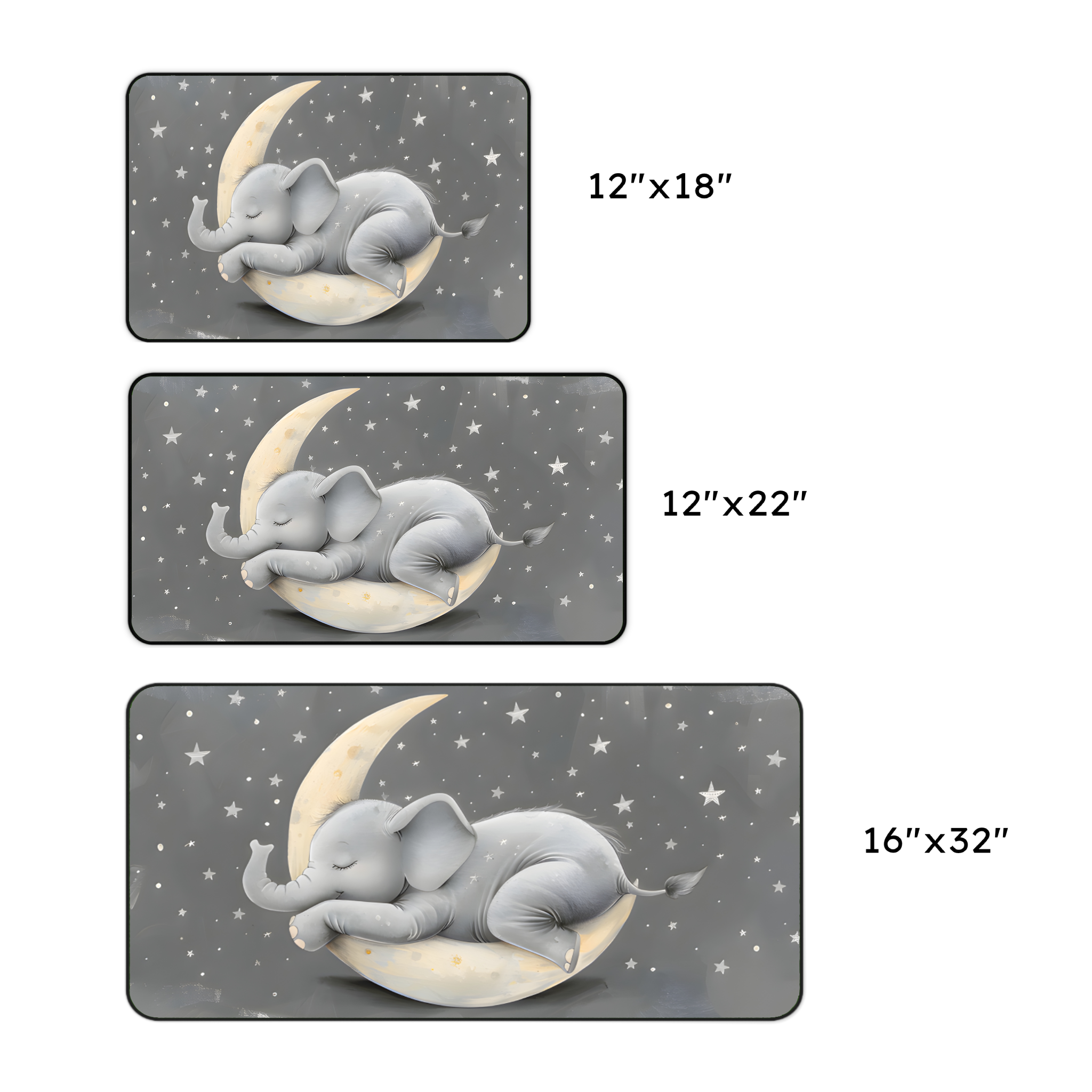 Elephant Moon Desk Mat