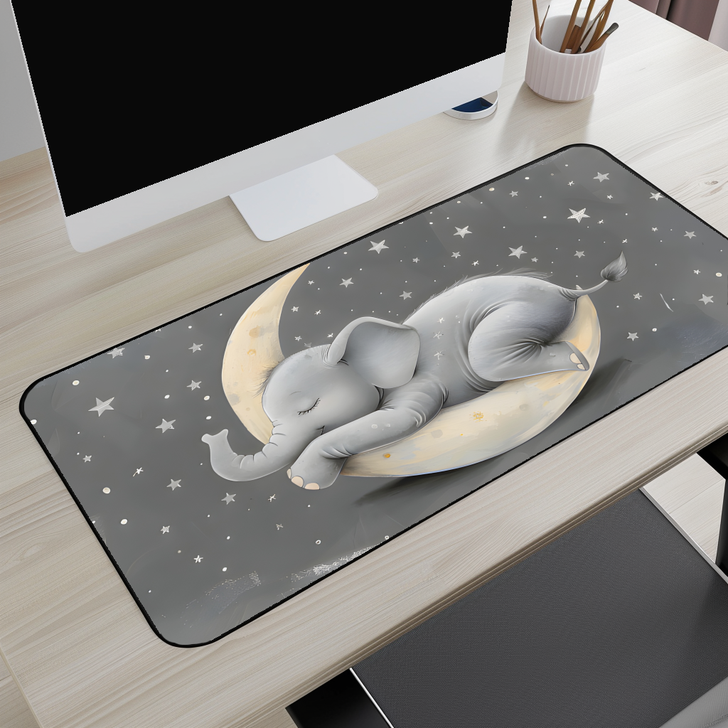 Elephant Moon Desk Mat