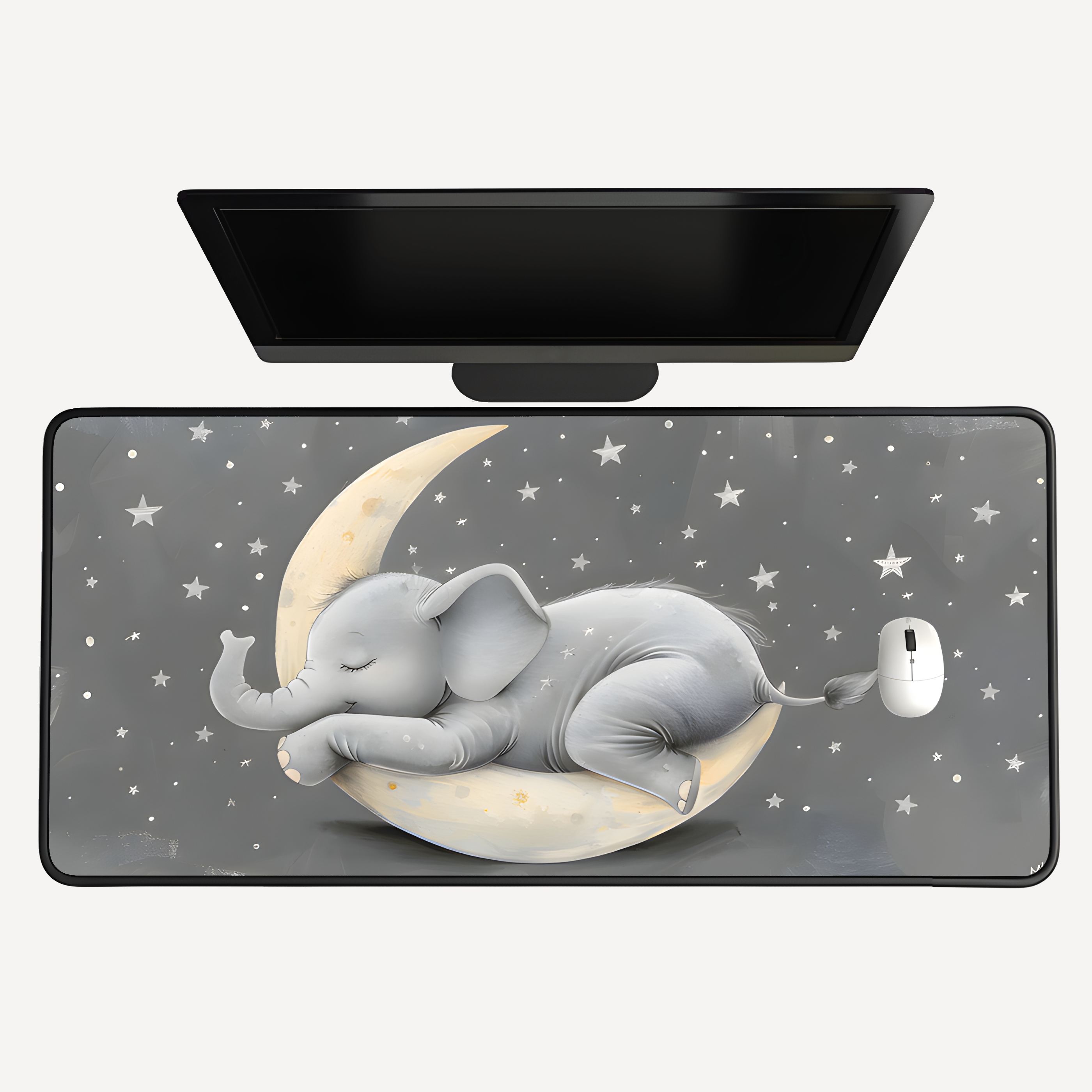Elephant Moon Desk Mat
