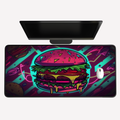 Neon Cheeseburger Desk Mat