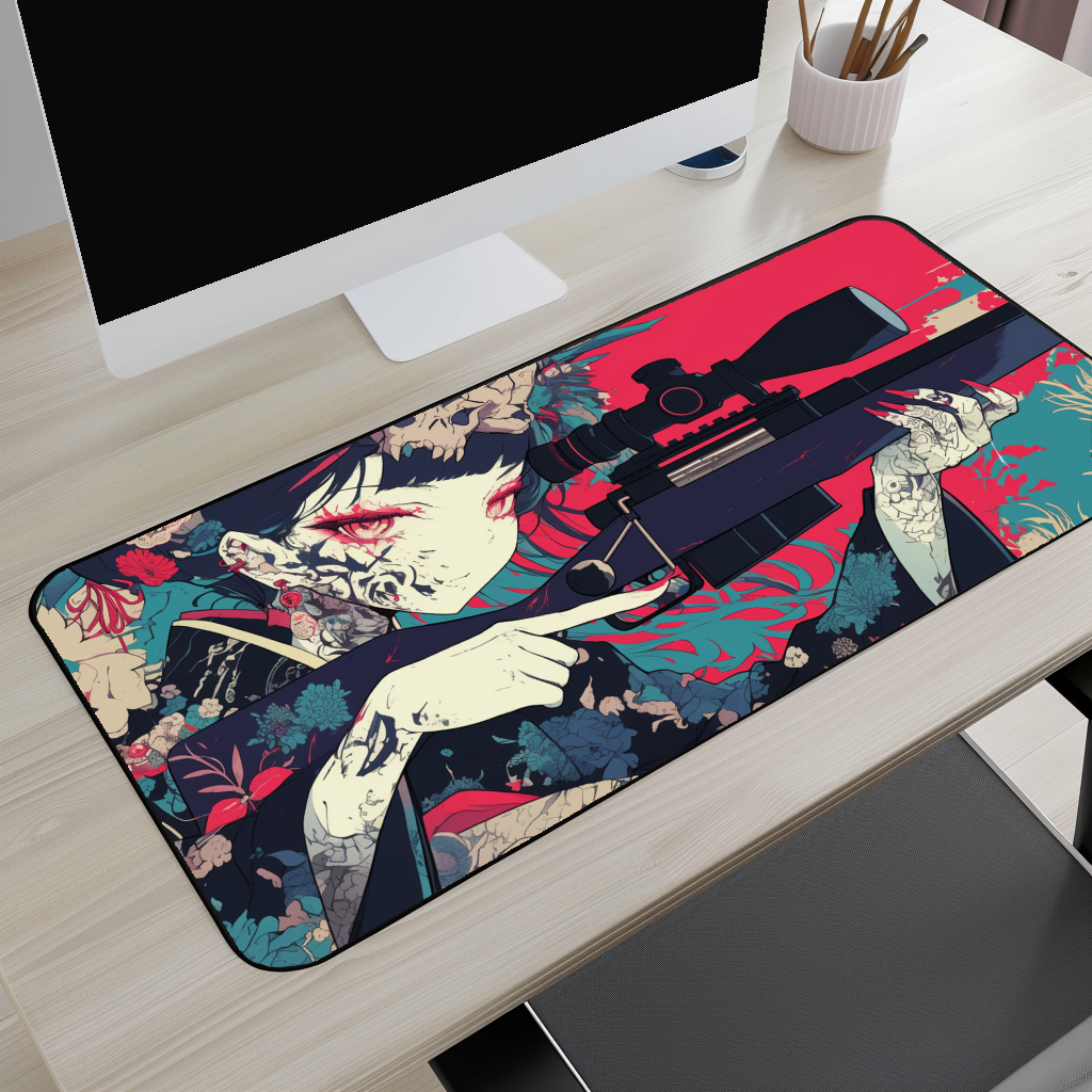 Sniper Girl Desk Mat
