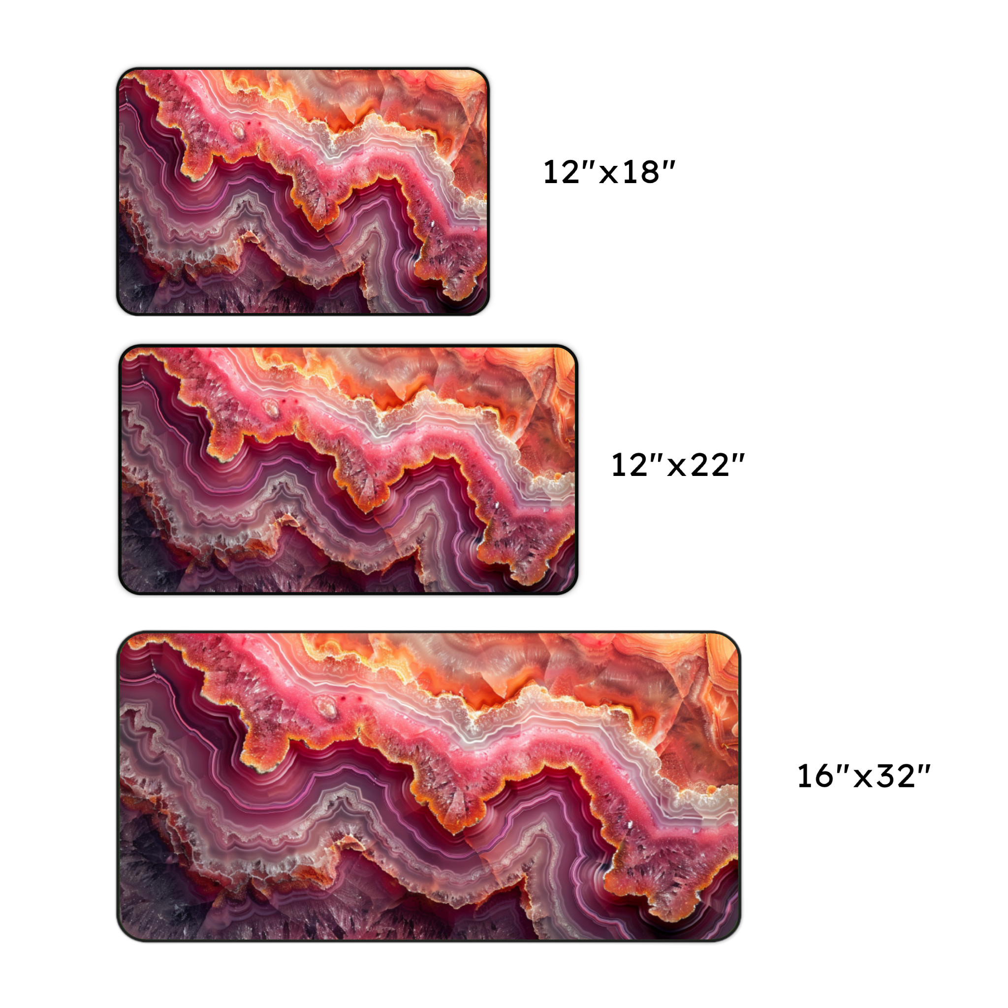 Pink Agate Desk Mat