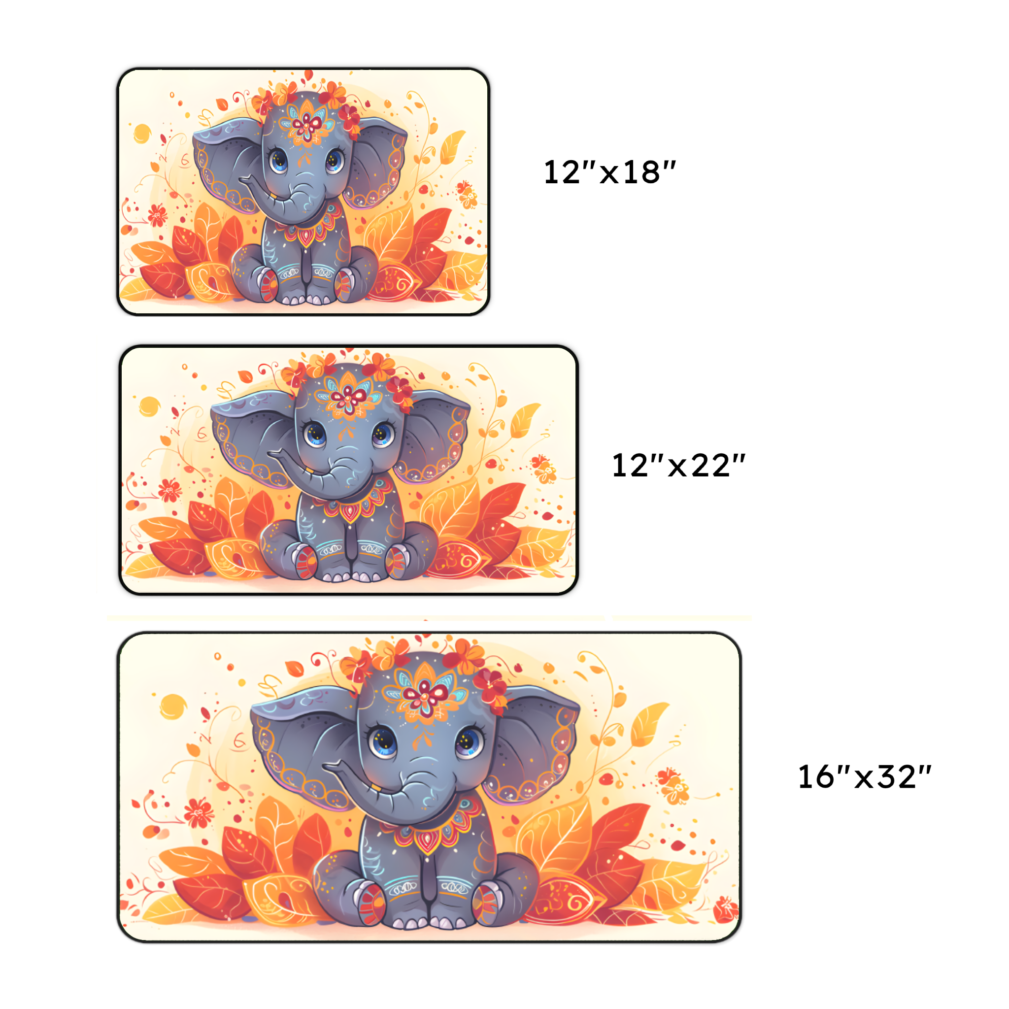 Cute Elephant Desk Mat