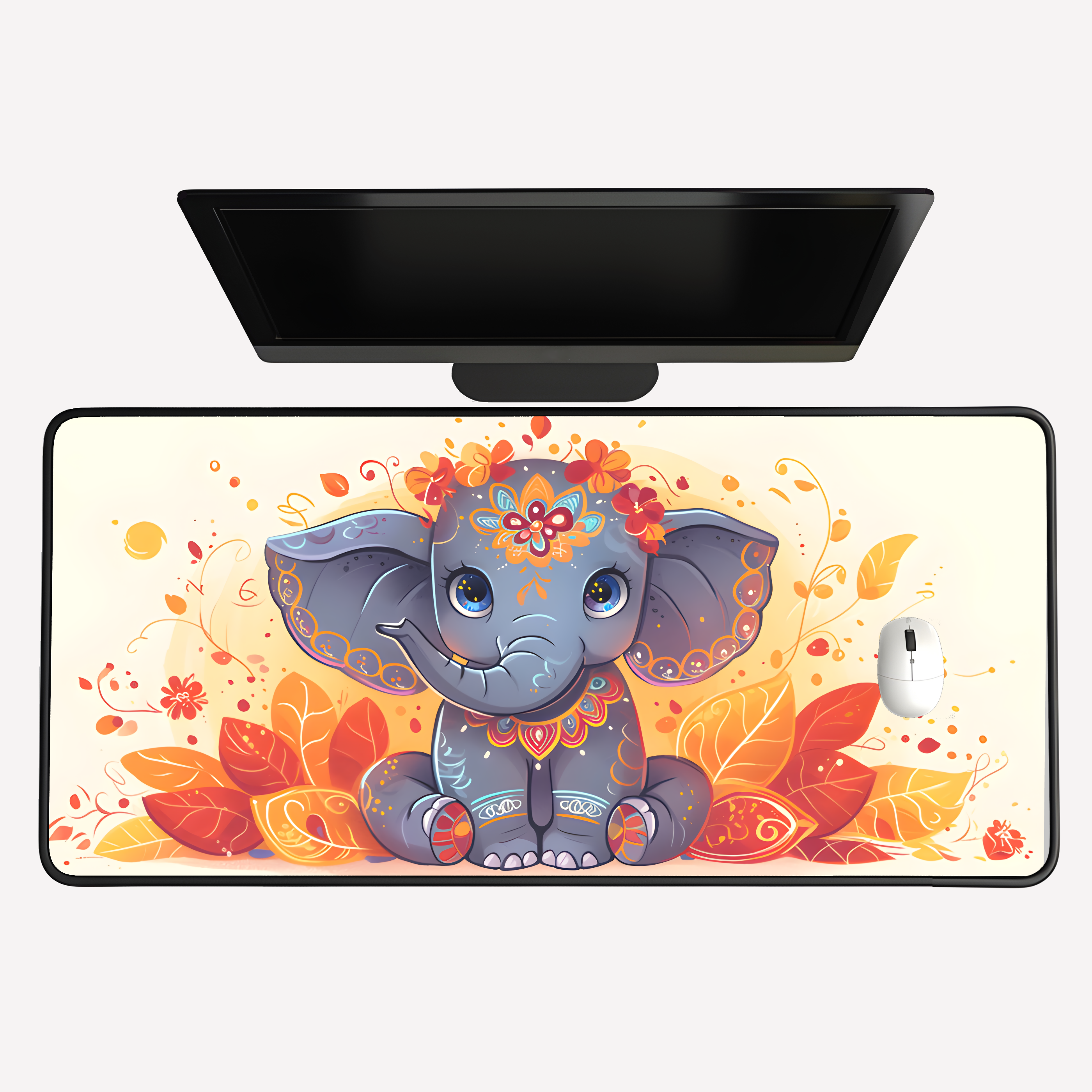 Cute Elephant Desk Mat