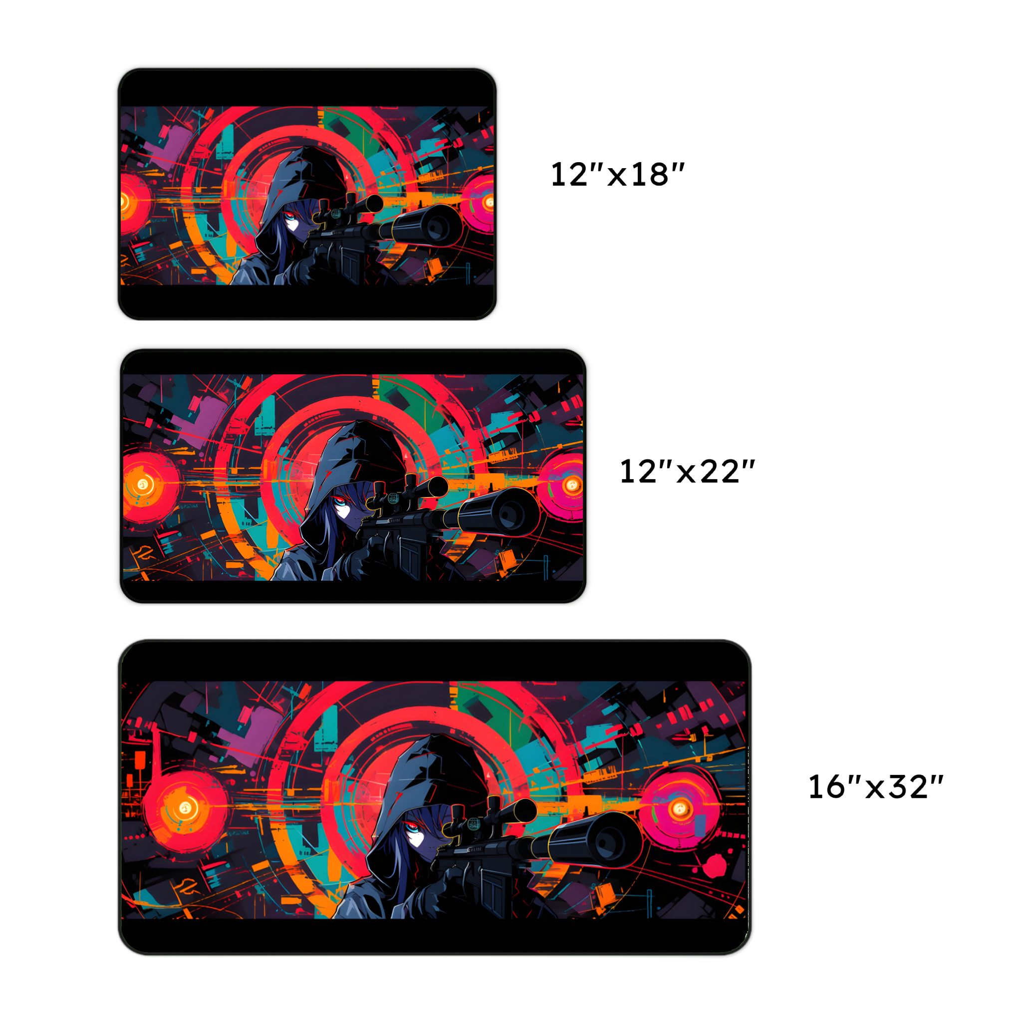 Hooded Sniper Gamer Desk Mat