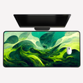 Green Swirl Desk Mat