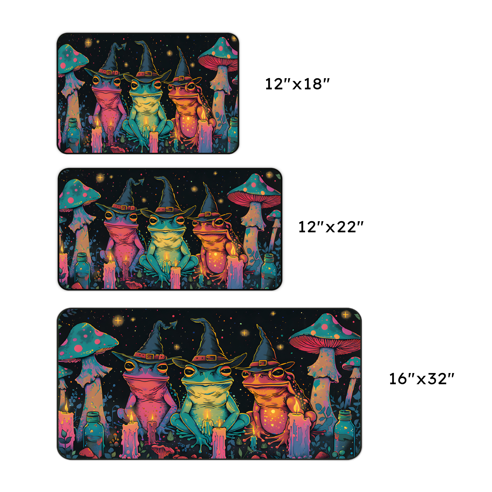 Witchy Frogs Desk Mat