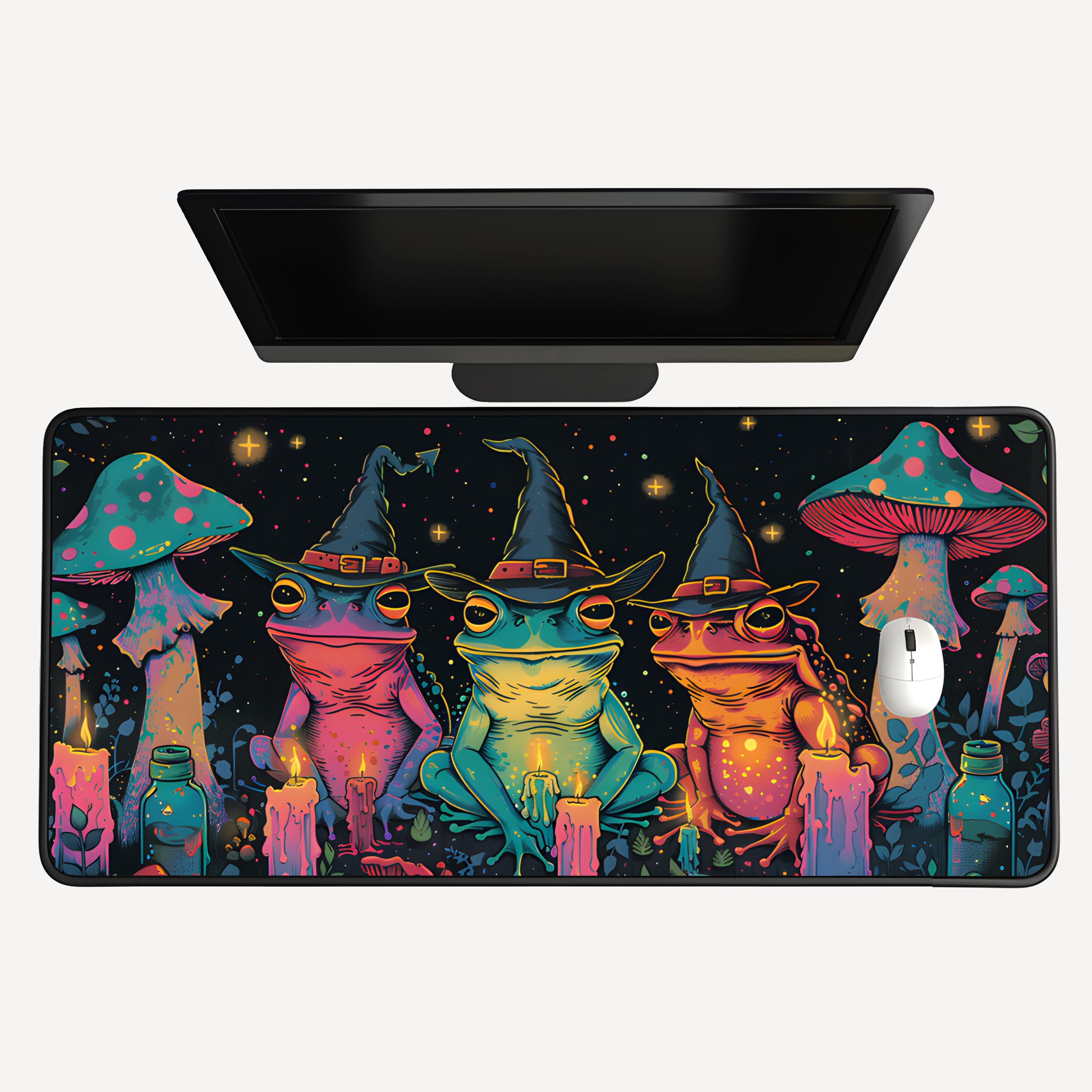 Witchy Frogs Desk Mat
