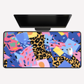 Colorful Retro Leopard Desk Mat