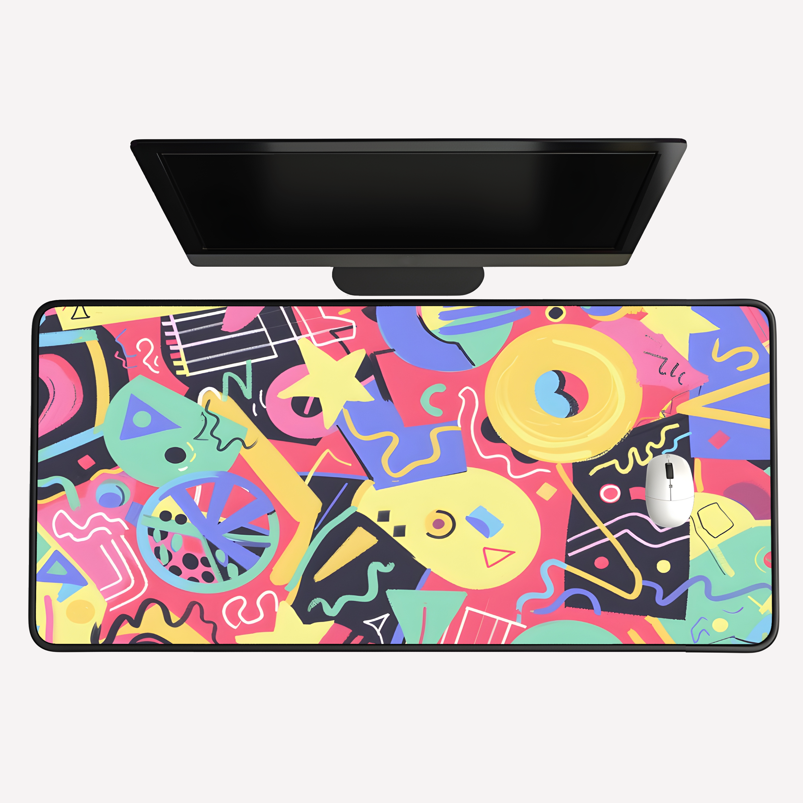 Retro 90s Memphis Desk Mat