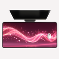 Pink Sparkle Wave Desk Mat
