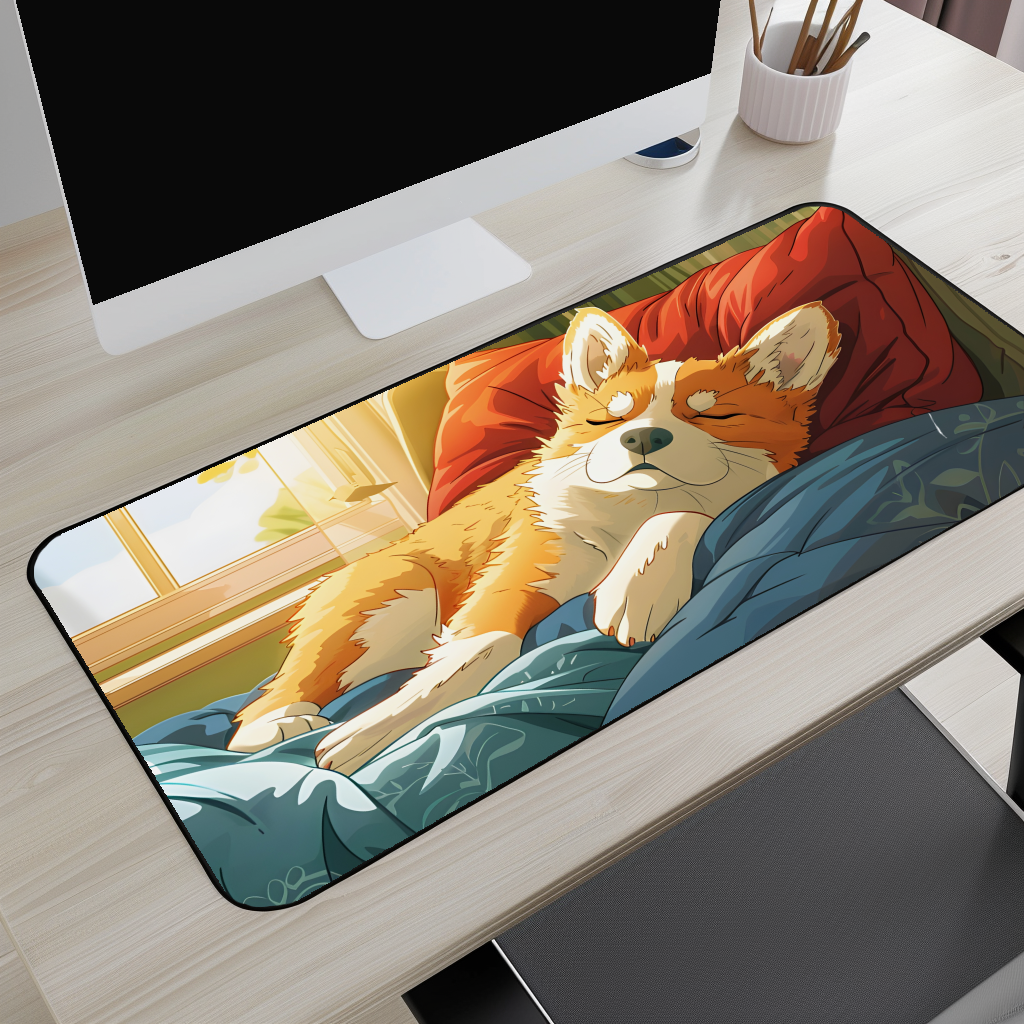 Corgi Nap Desk Mat