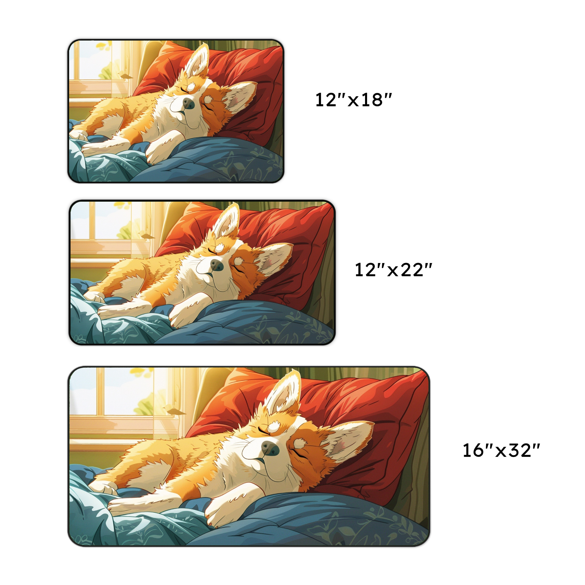 Corgi Nap Desk Mat