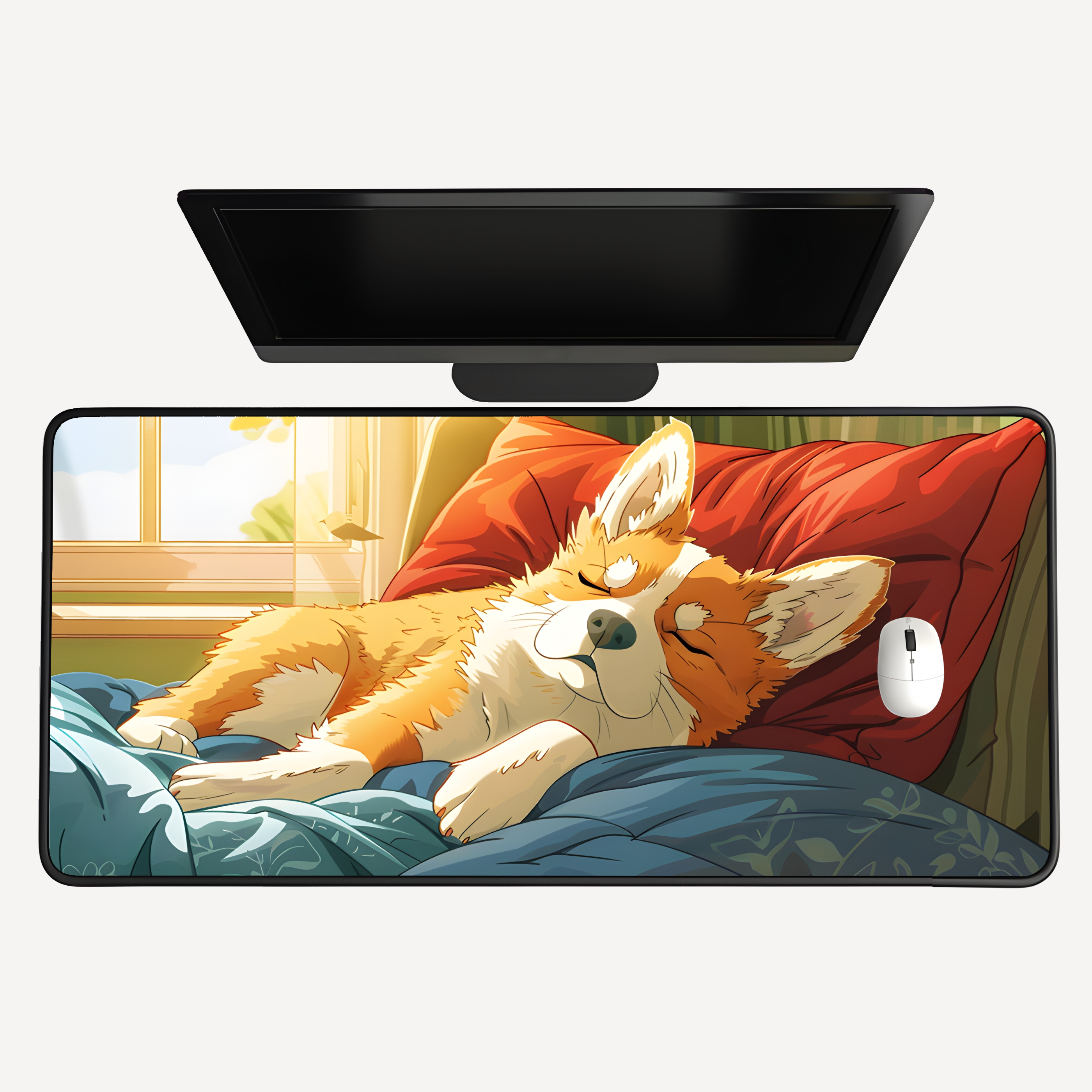 Corgi Nap Desk Mat