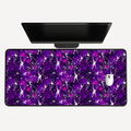 Purple Paint Splatter Desk Mat