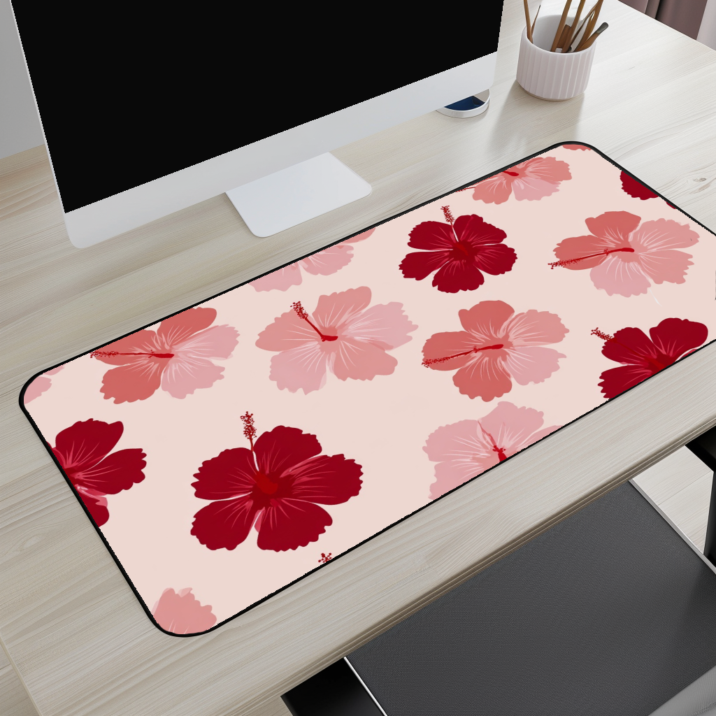 Hibiscus Floral Desk Mat