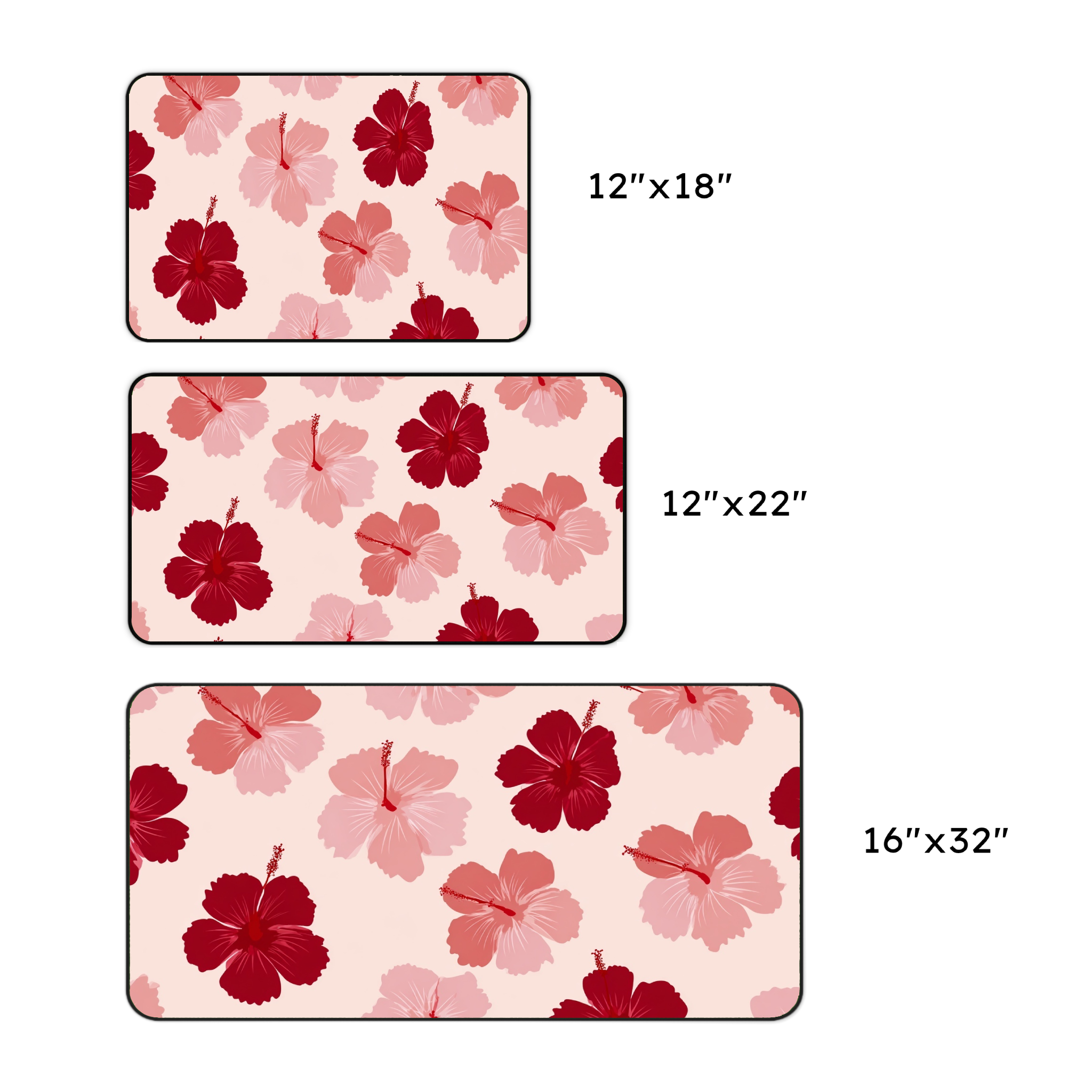 Hibiscus Floral Desk Mat