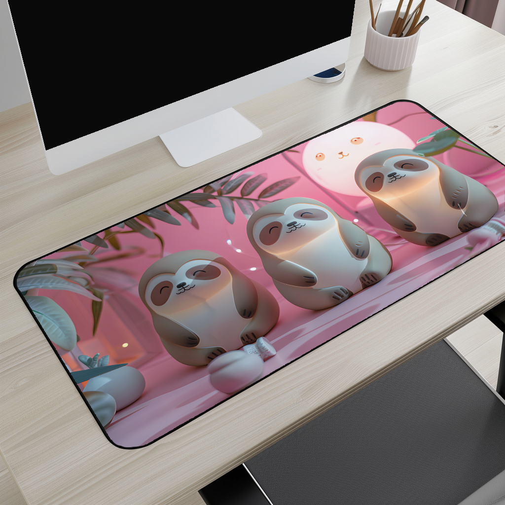 Pink Slumber Desk Mat