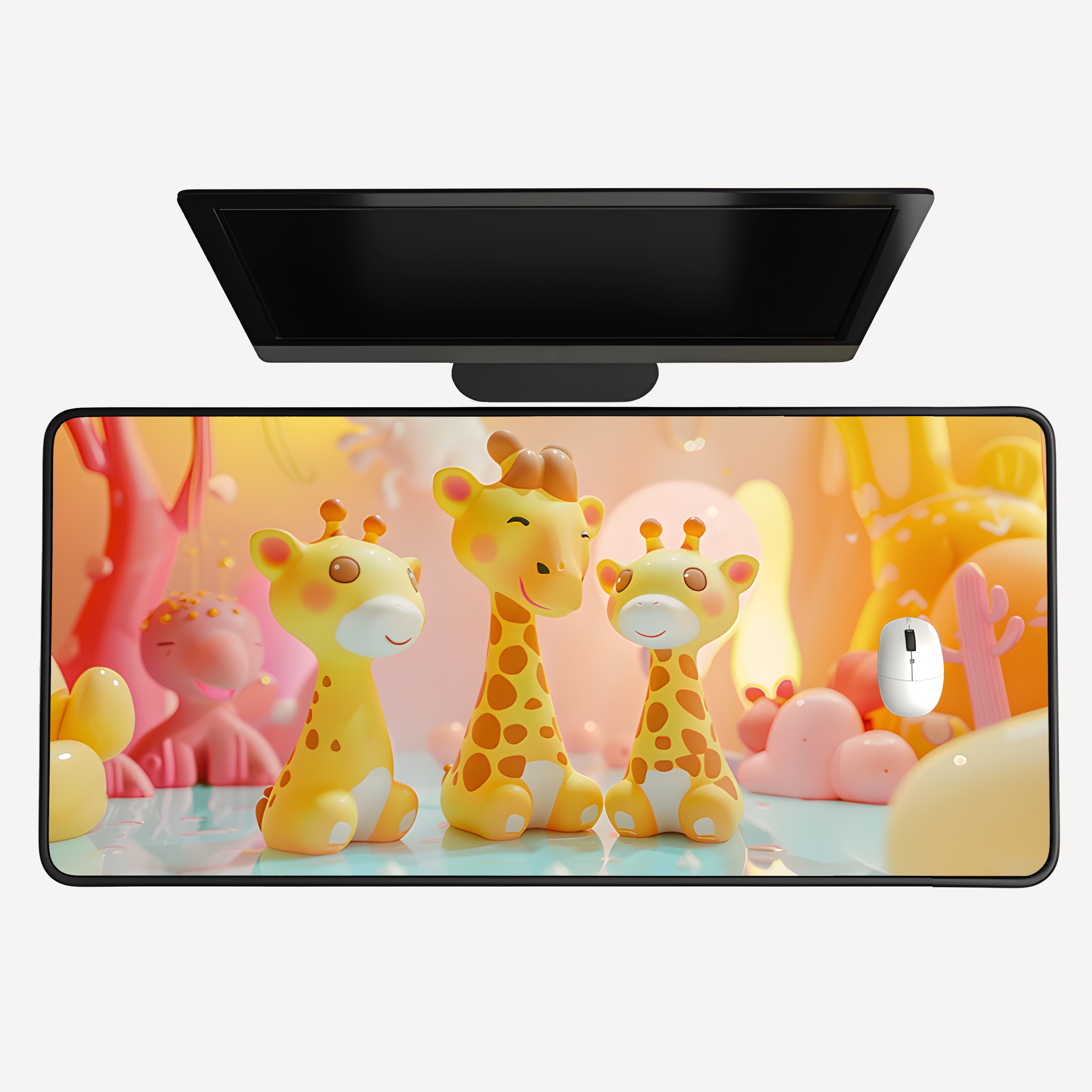 Giraffe Family Desk Mat