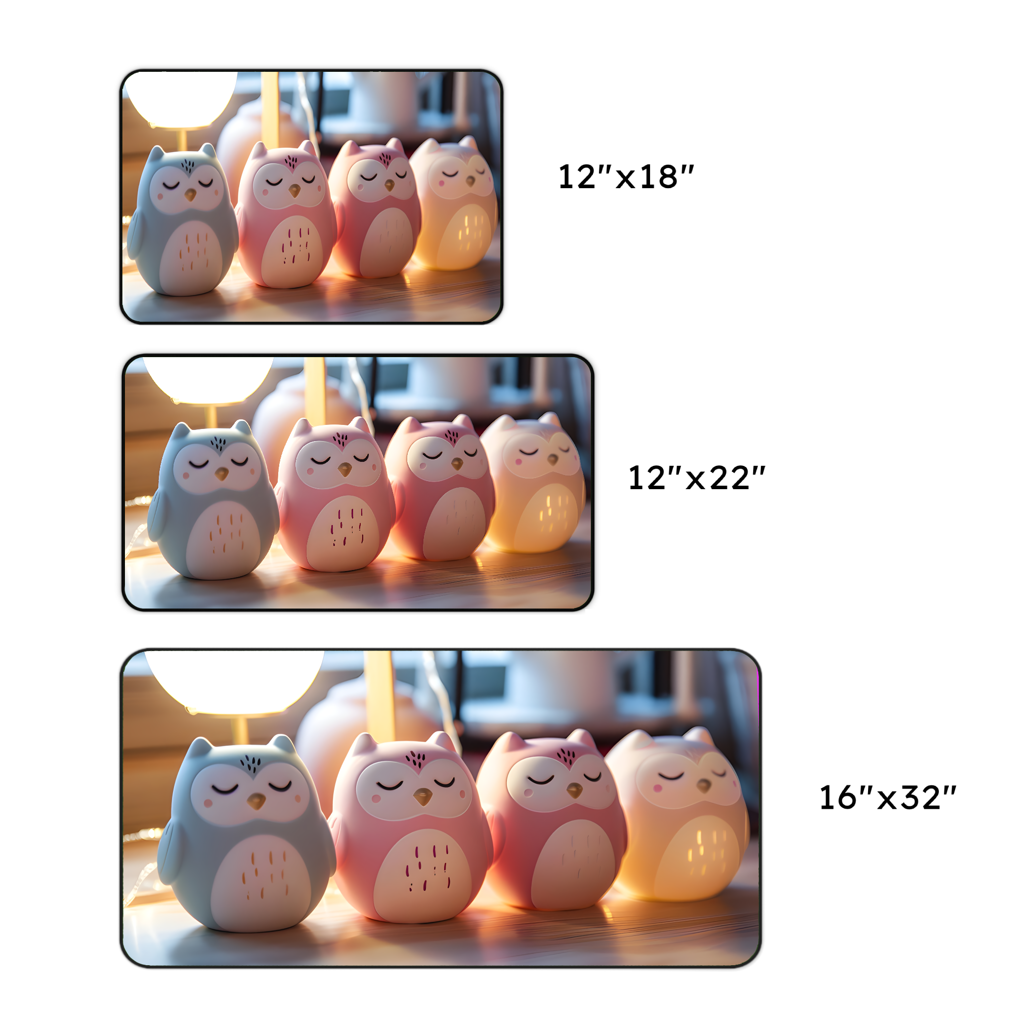 Sleeping Owls Desk Mat