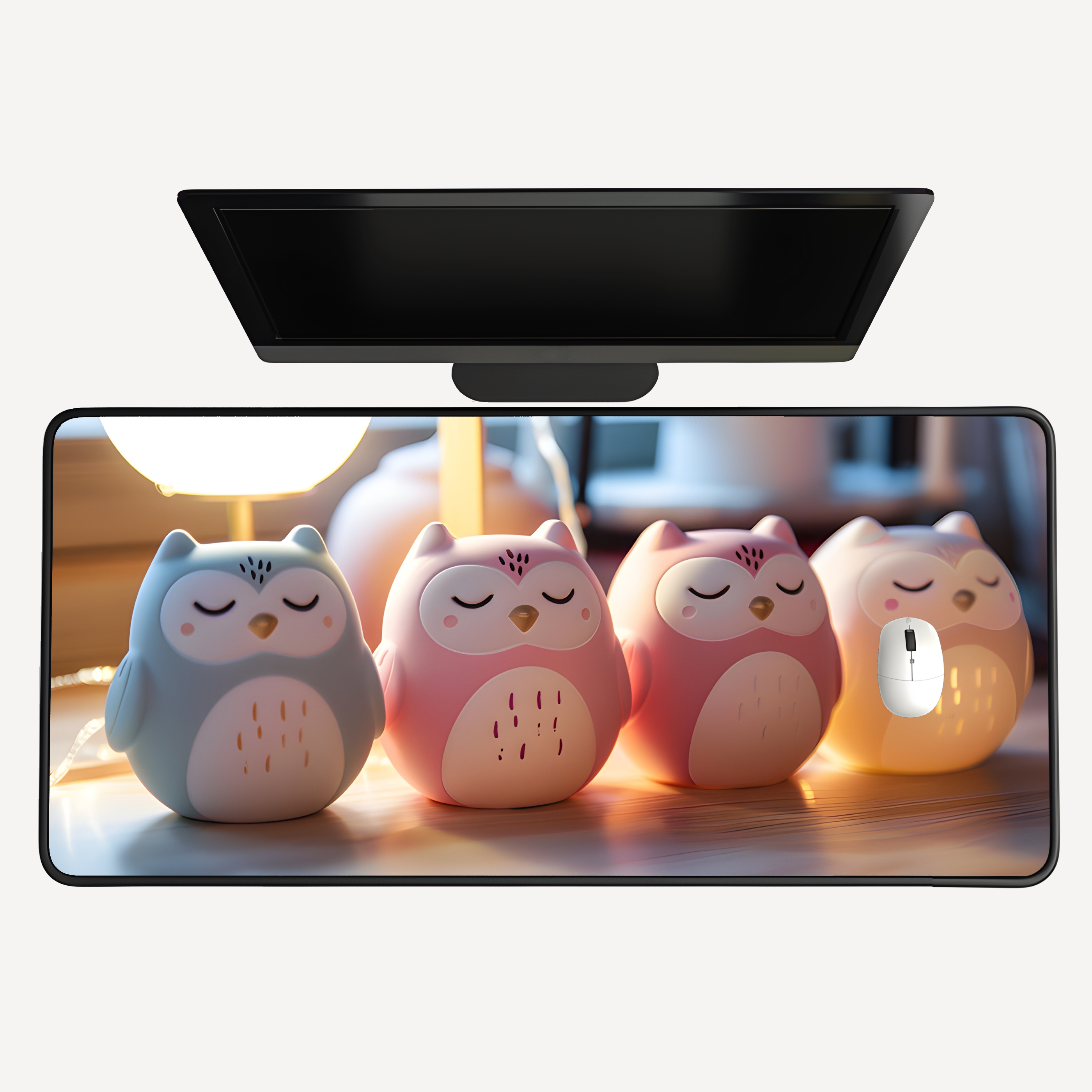 Sleeping Owls Desk Mat