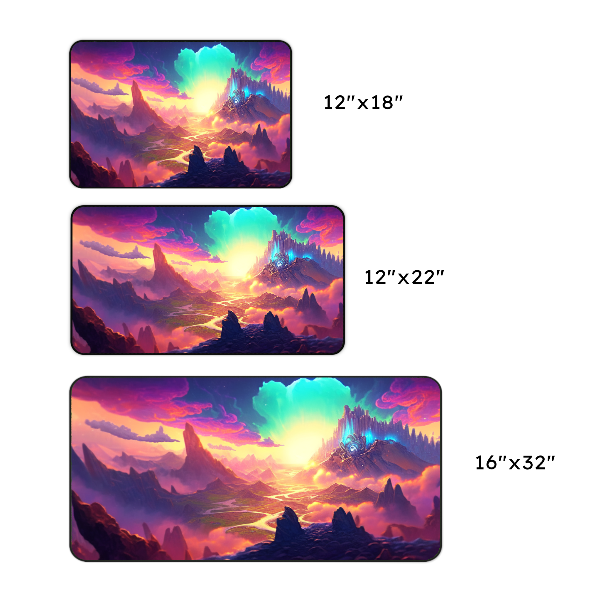 Fantasy Sunset Landscape Desk Mat