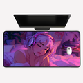 Aesthetic Music Girl Desk Mat
