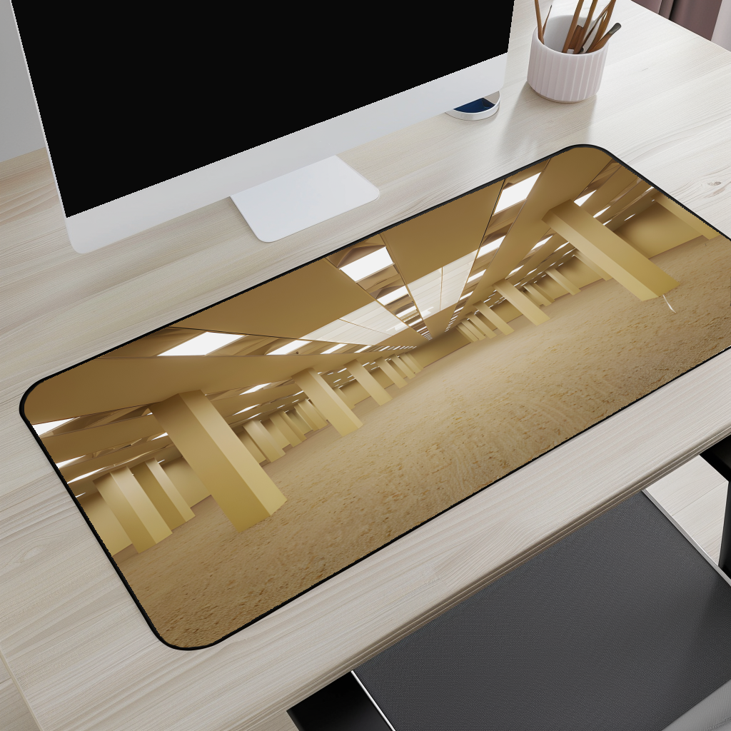 Minimal Beige  Underground Desk Mat