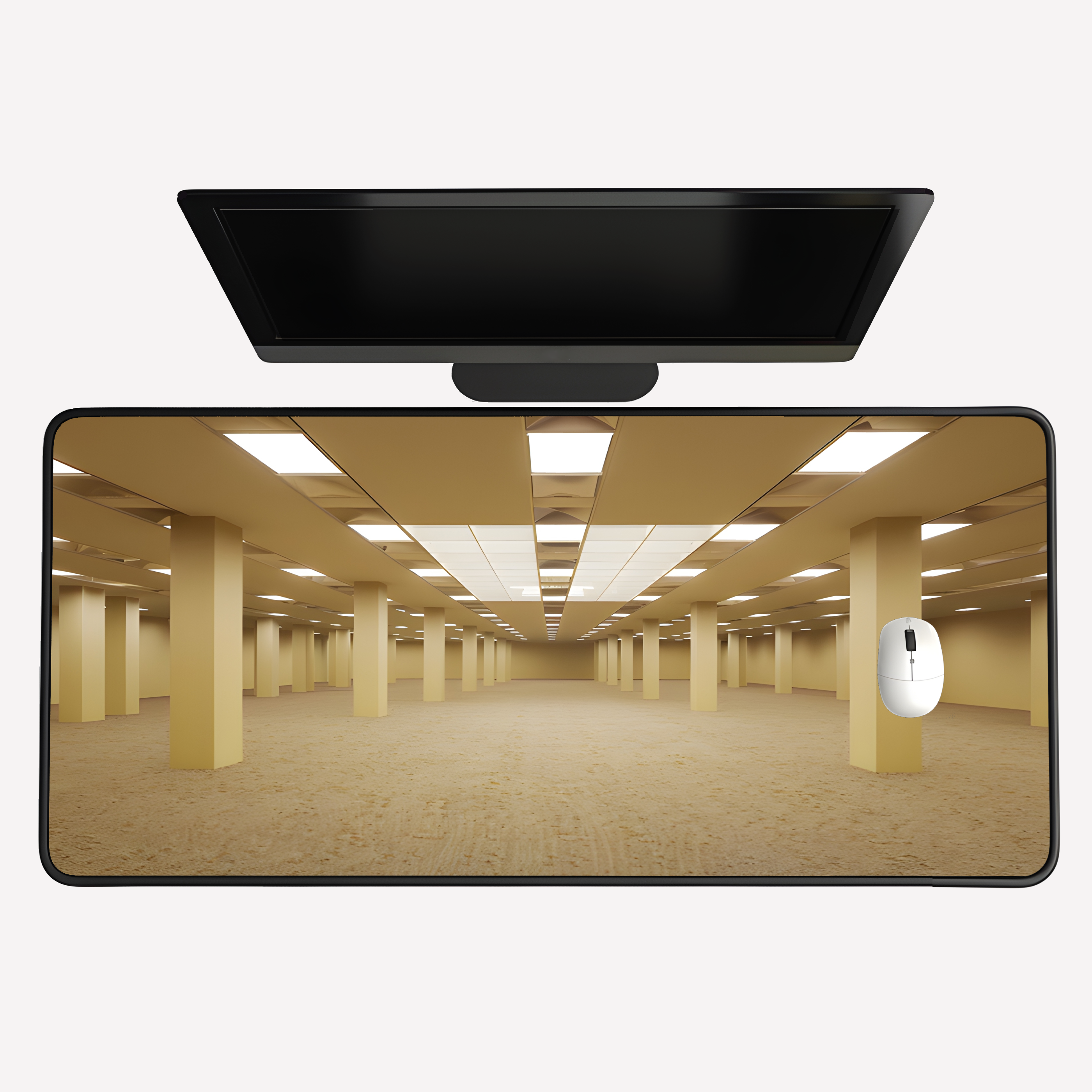 Minimal Beige  Underground Desk Mat