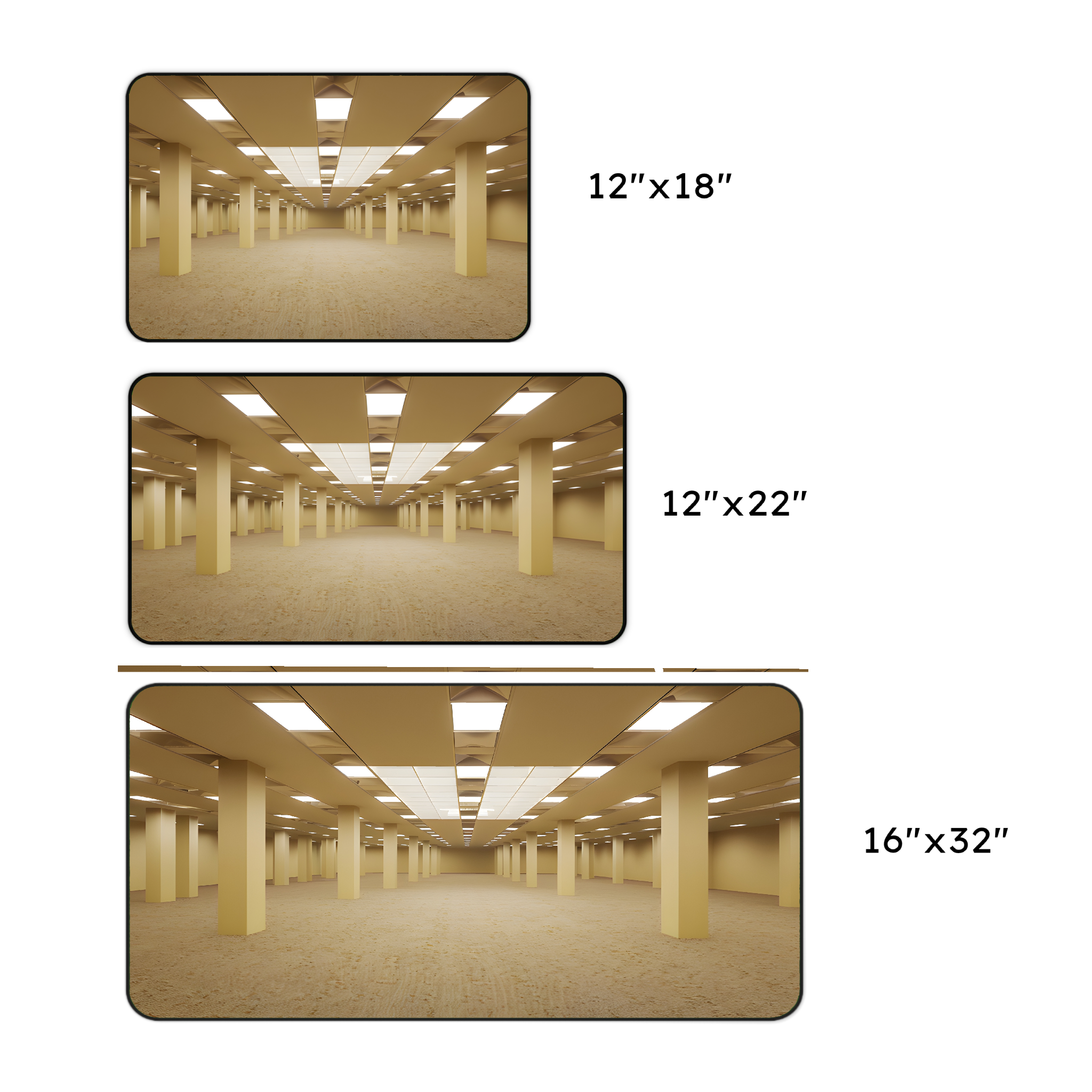 Minimal Beige  Underground Desk Mat