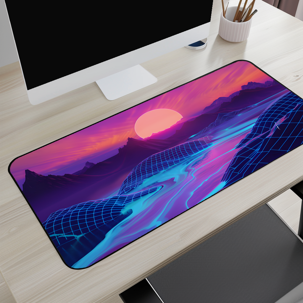 Retro  Sunset Desk Mat
