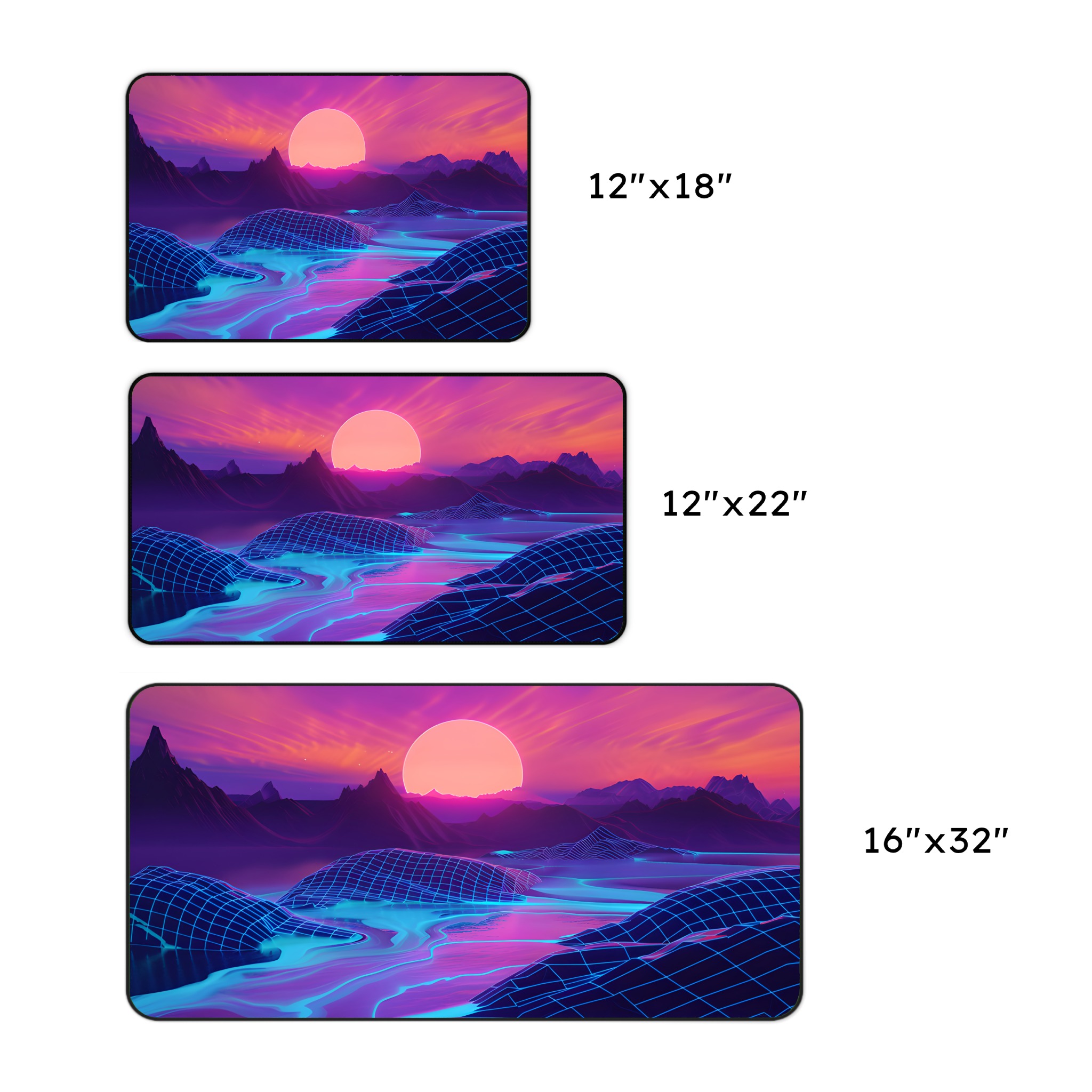 Retro  Sunset Desk Mat