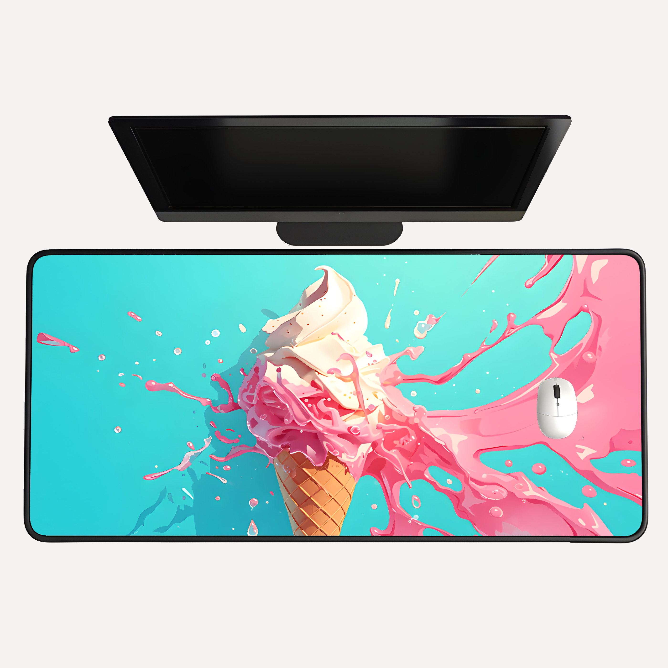 Ice Cream Splash Desk Mat