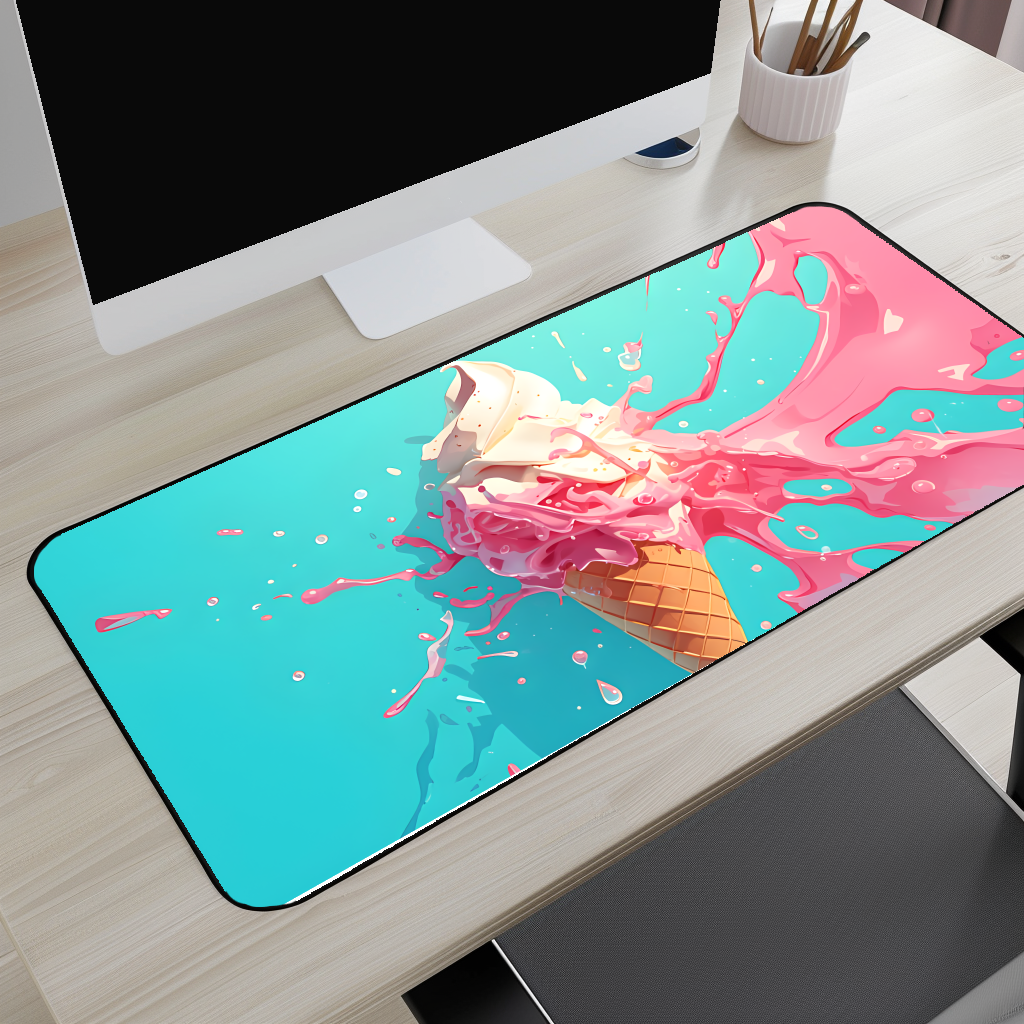 Ice Cream Splash Desk Mat