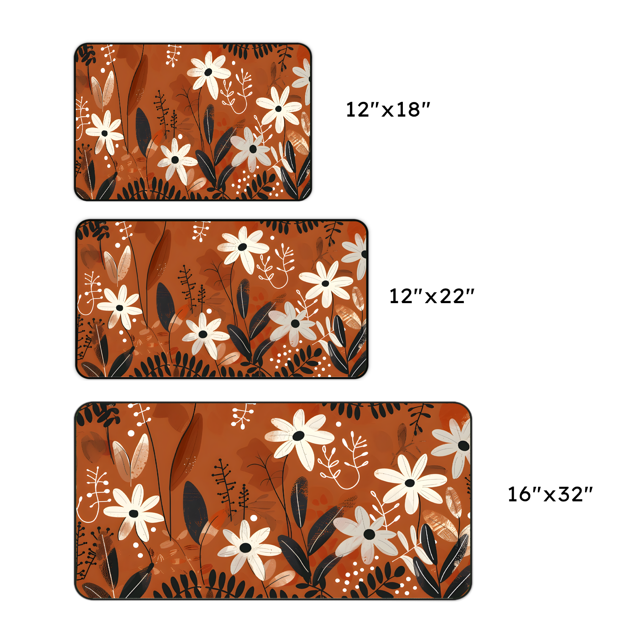 Autumn Daisy Floral Desk Mat