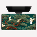 Cranes & Pine Desk Mat