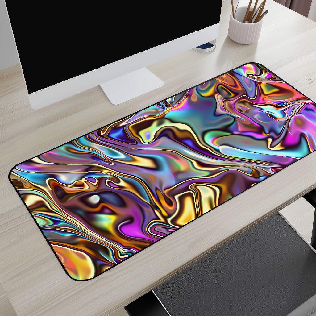 Iridescent Liquid Desk Mat