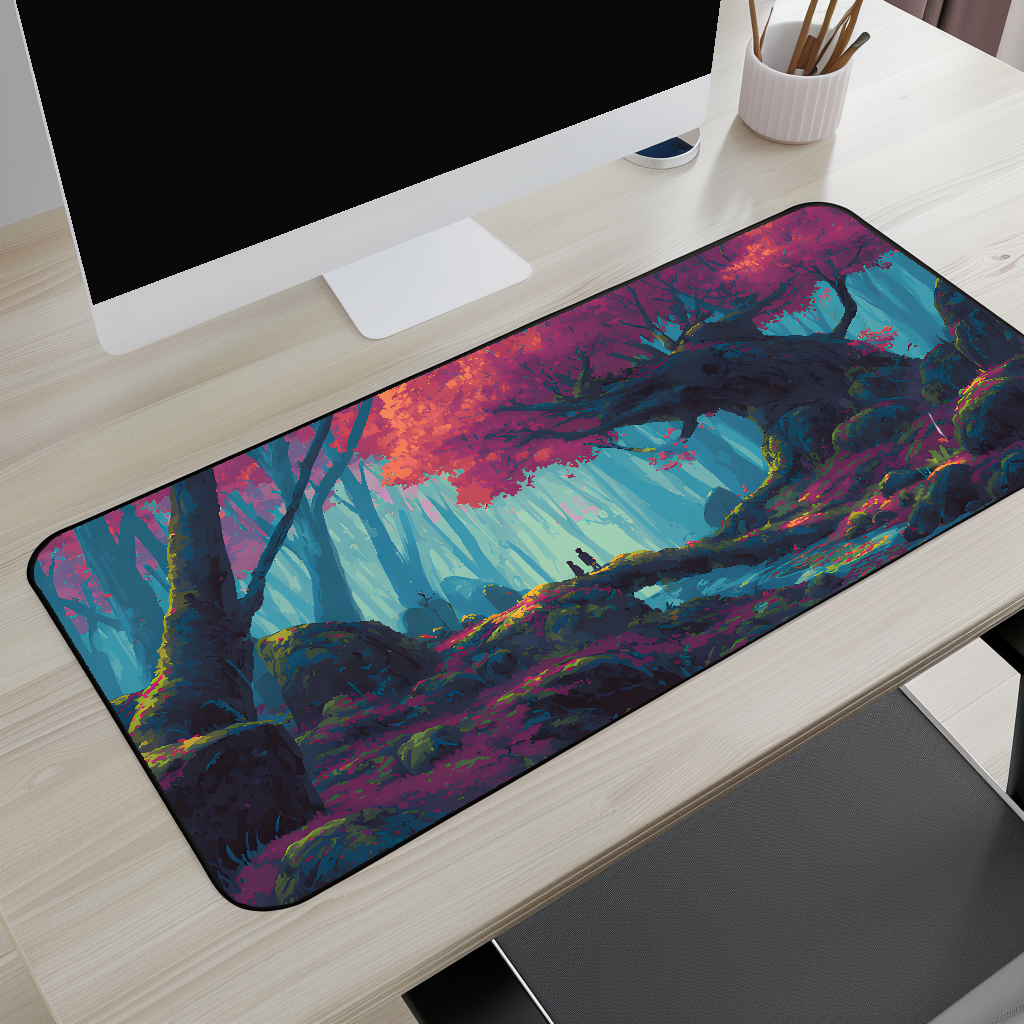 Vibrant Forest Desk Mat